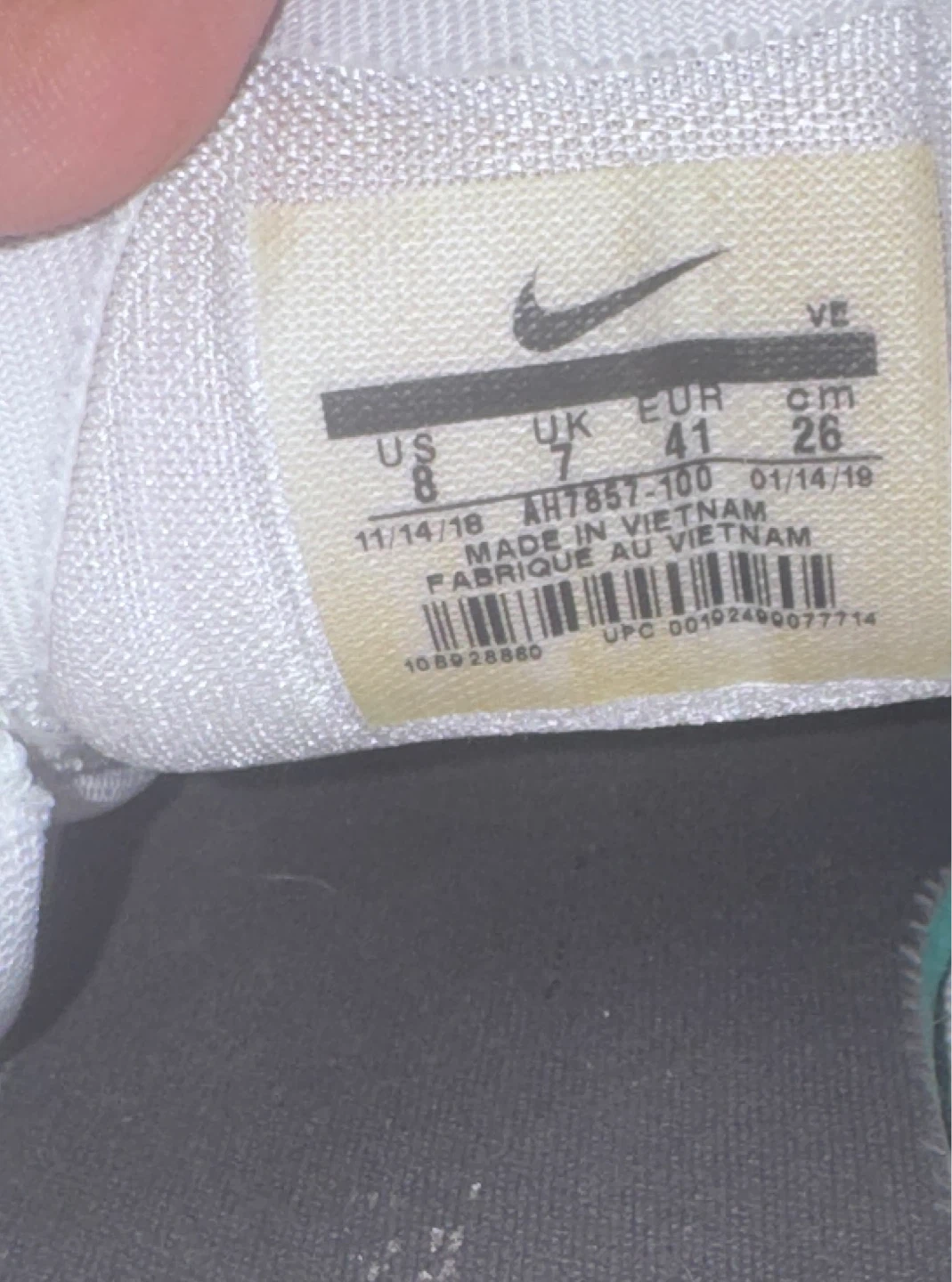 Nike AH7857-100 White Running Shoes - photo 3