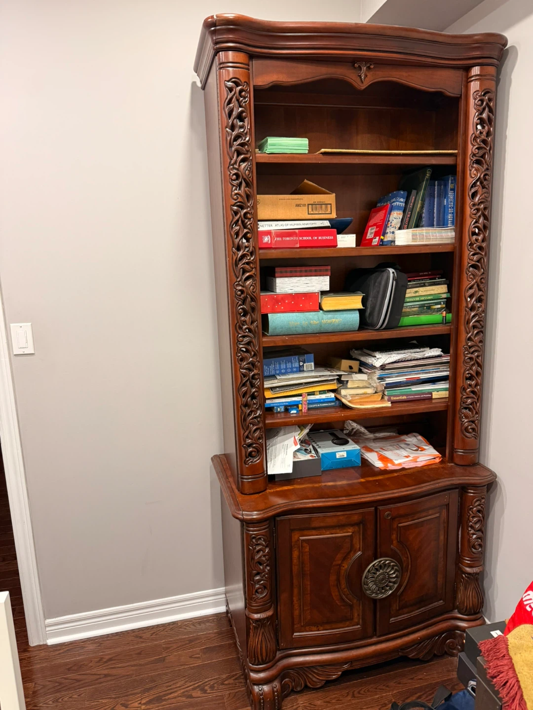 Ornate Wood Display Cabinet with Cabinet Base - photo 2