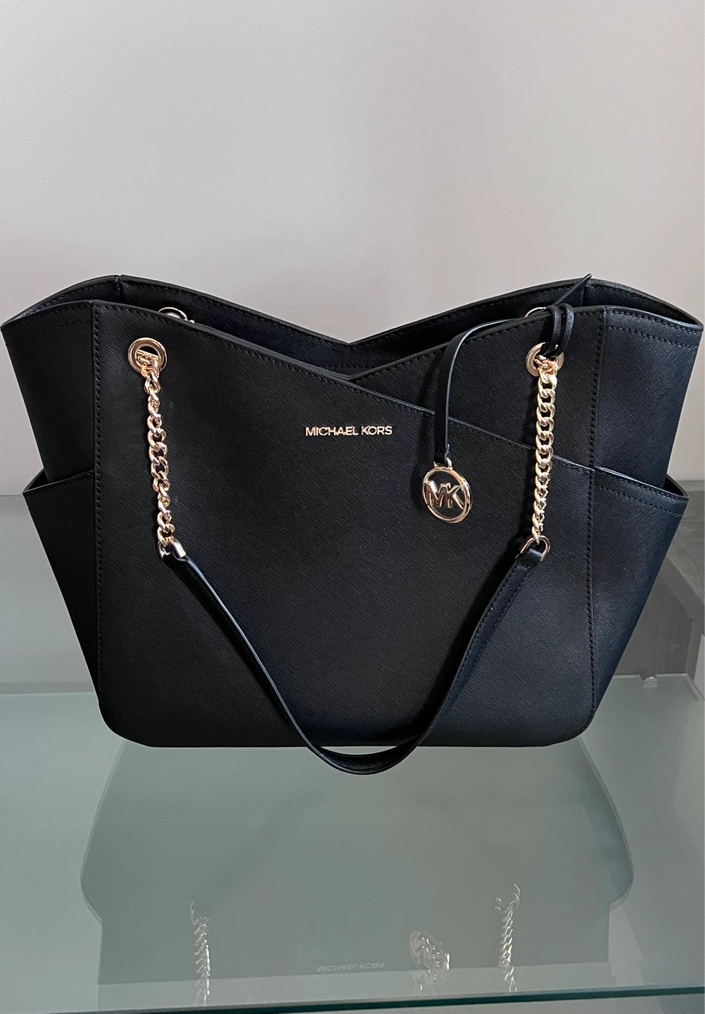 Michael Kors Women's Jet Set Travel Large Chain Shoulder Bag