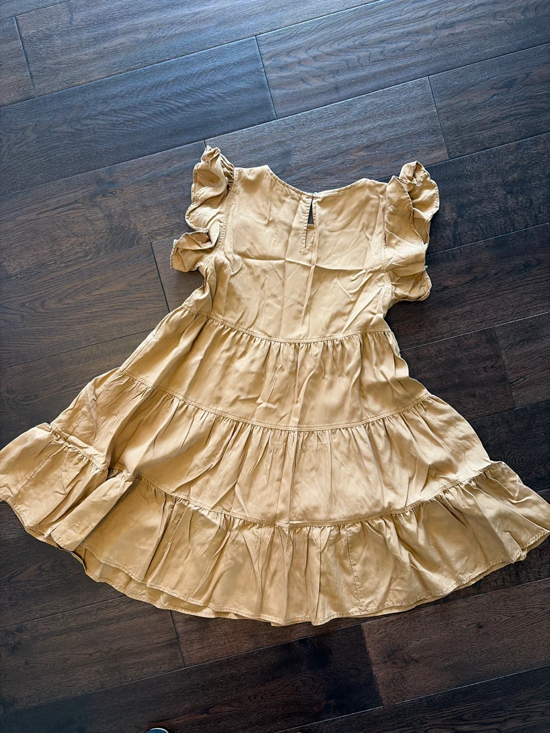 Tommy Hilfiger Tan Tiered Dress with Ruffle Sleeves - photo 2