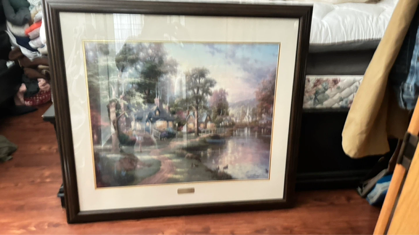 Thomas Kinkade large limited edition framed art