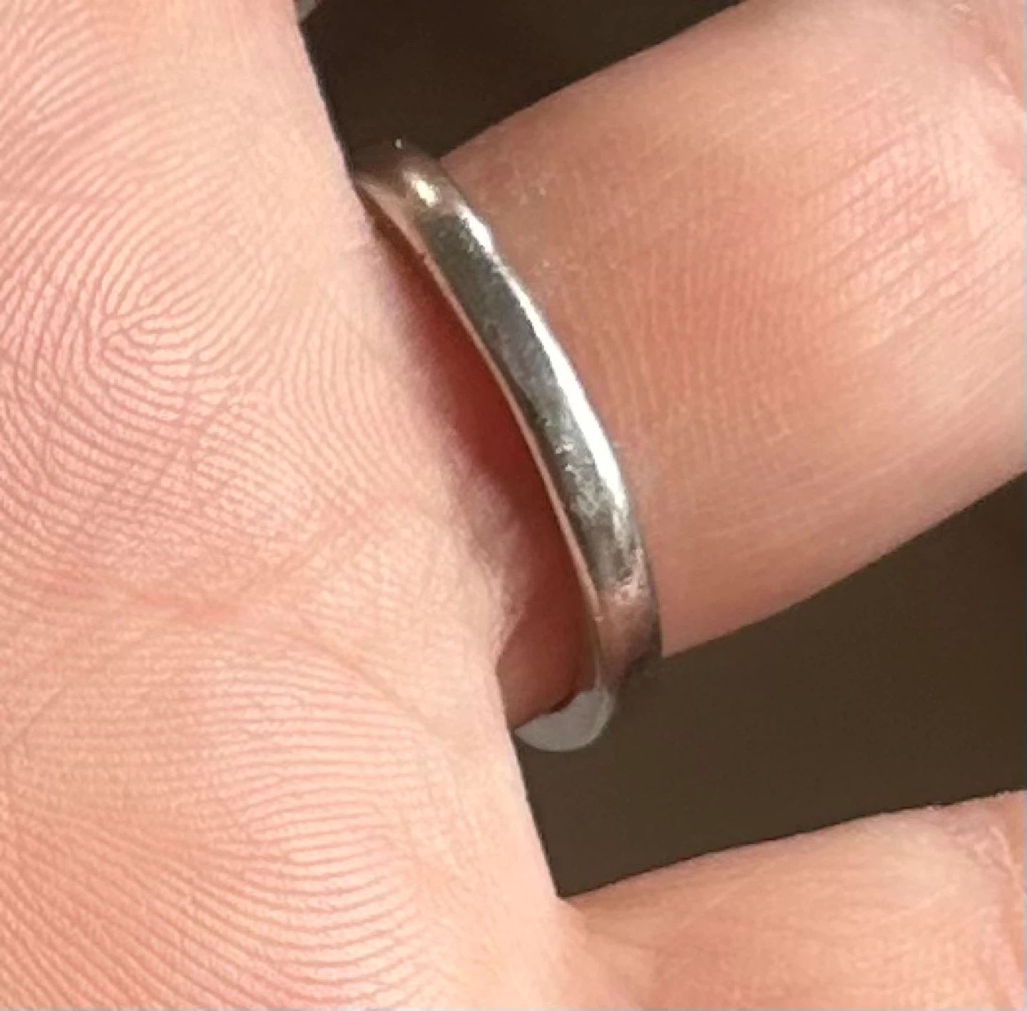 Red Gemstone Ring with Silver Band - photo 3