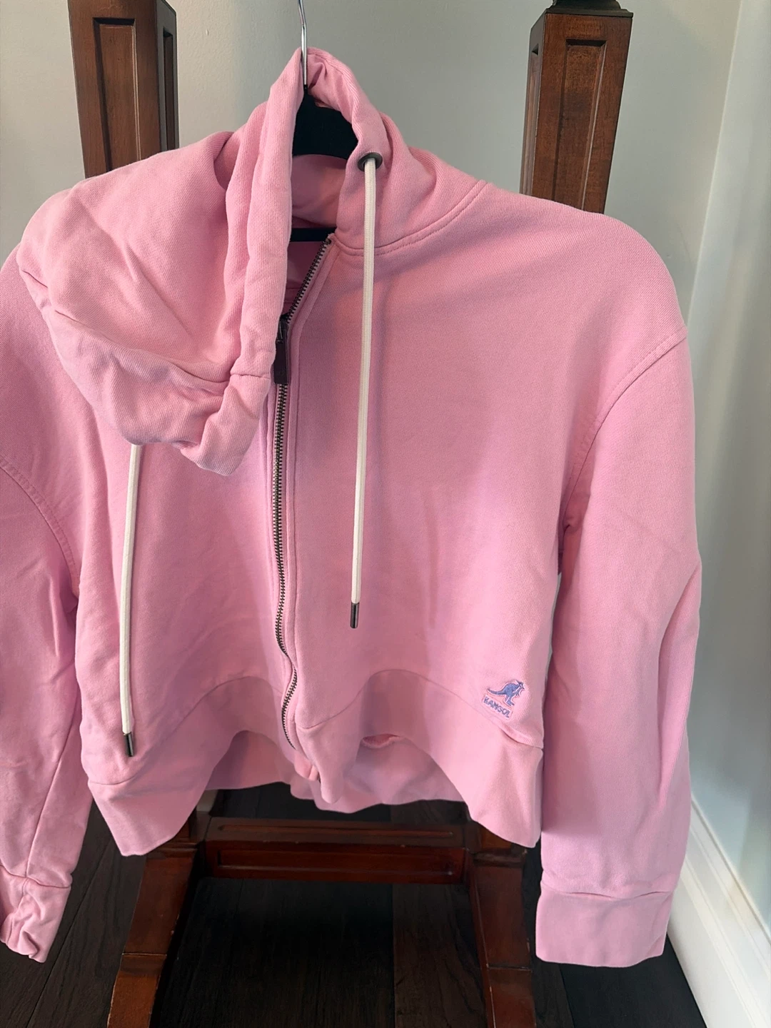 Kangol Pink Zip-Up Hoodie