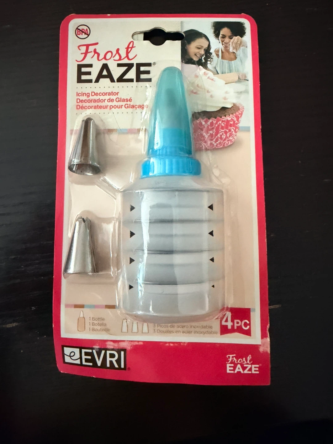 Icing Decorator Set with 3 Stainless Steel Tips