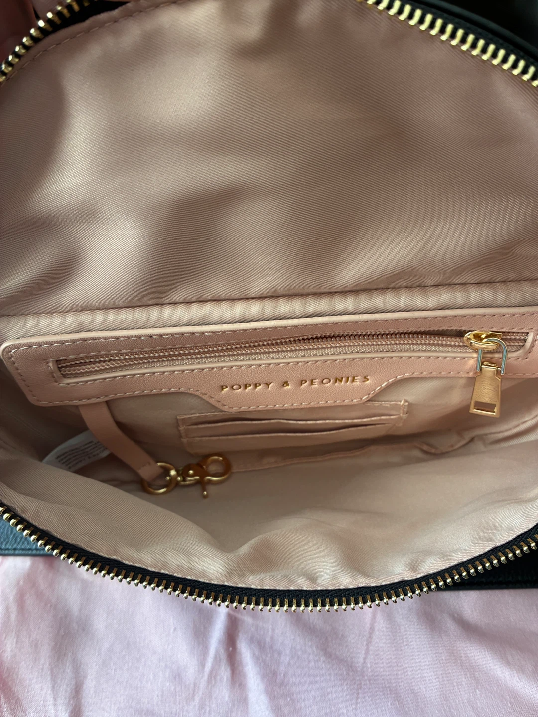 Poppy & Peonies Black Faux Leather Crossbody Bag - photo 3