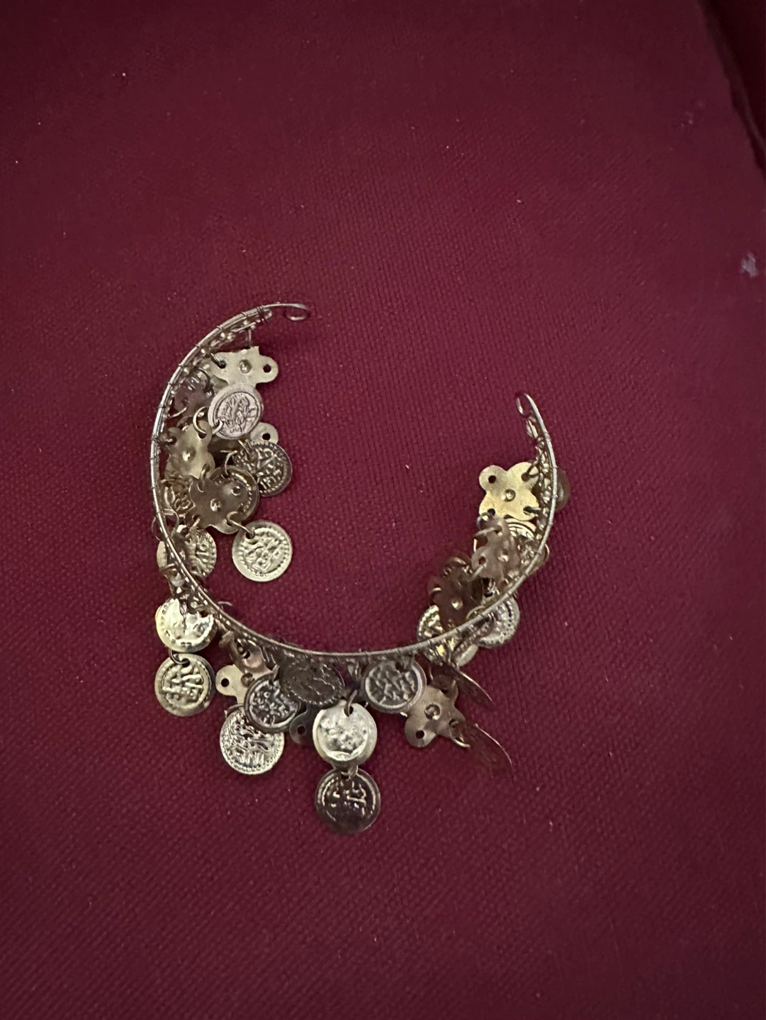 Blue Belly Dance Costume Set with Coins and Beads - photo 5