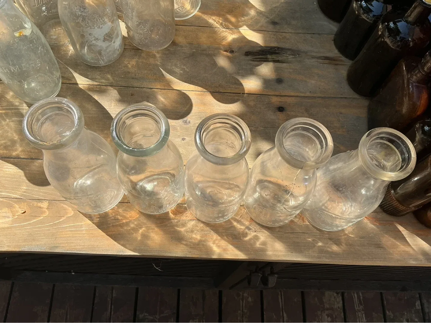 5 Antique “GRIMSBY DAIRY” Glass Milk Bottles ! - photo 2