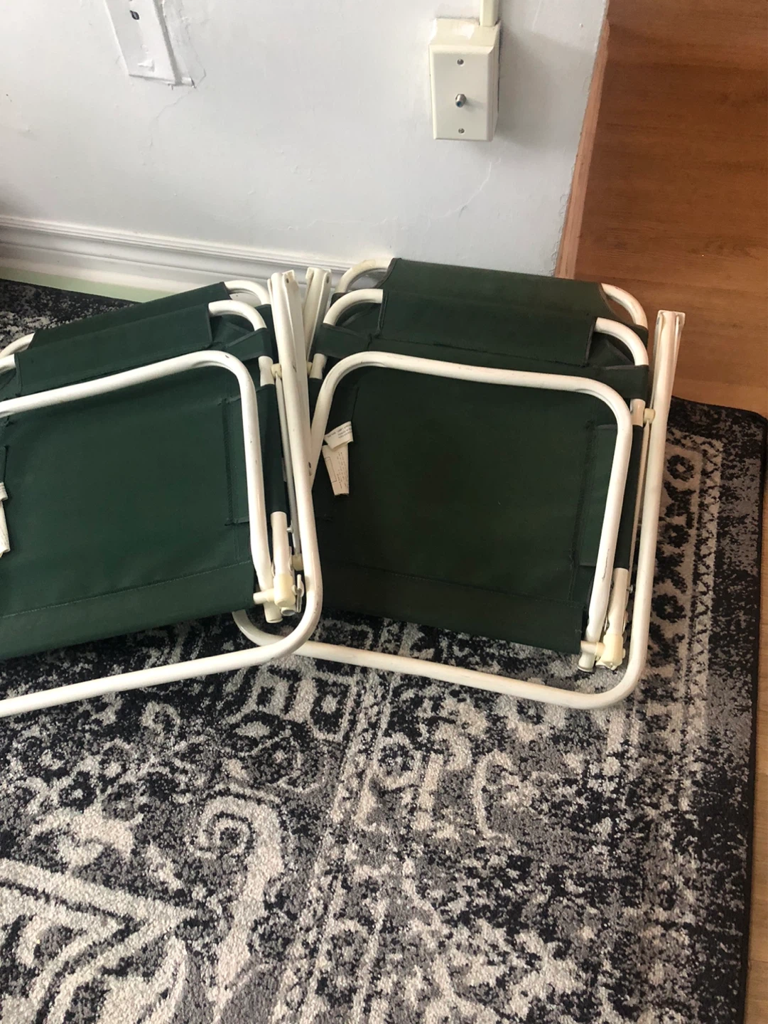 Set of 2 Green Folding Camp Chairs for outdoor bd picnic - photo 3