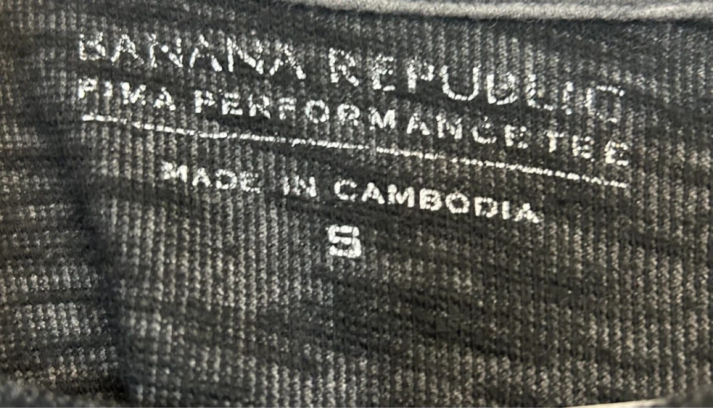 Banana Republic Pima Performance Tee - Grey - Size S - photo 3