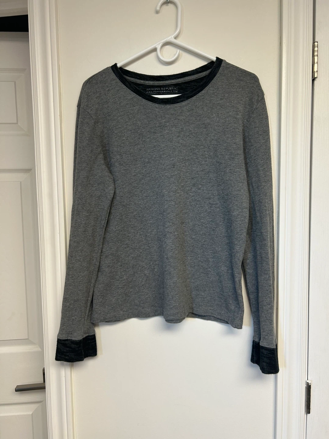 Banana Republic Pima Performance Tee - Grey - Size S