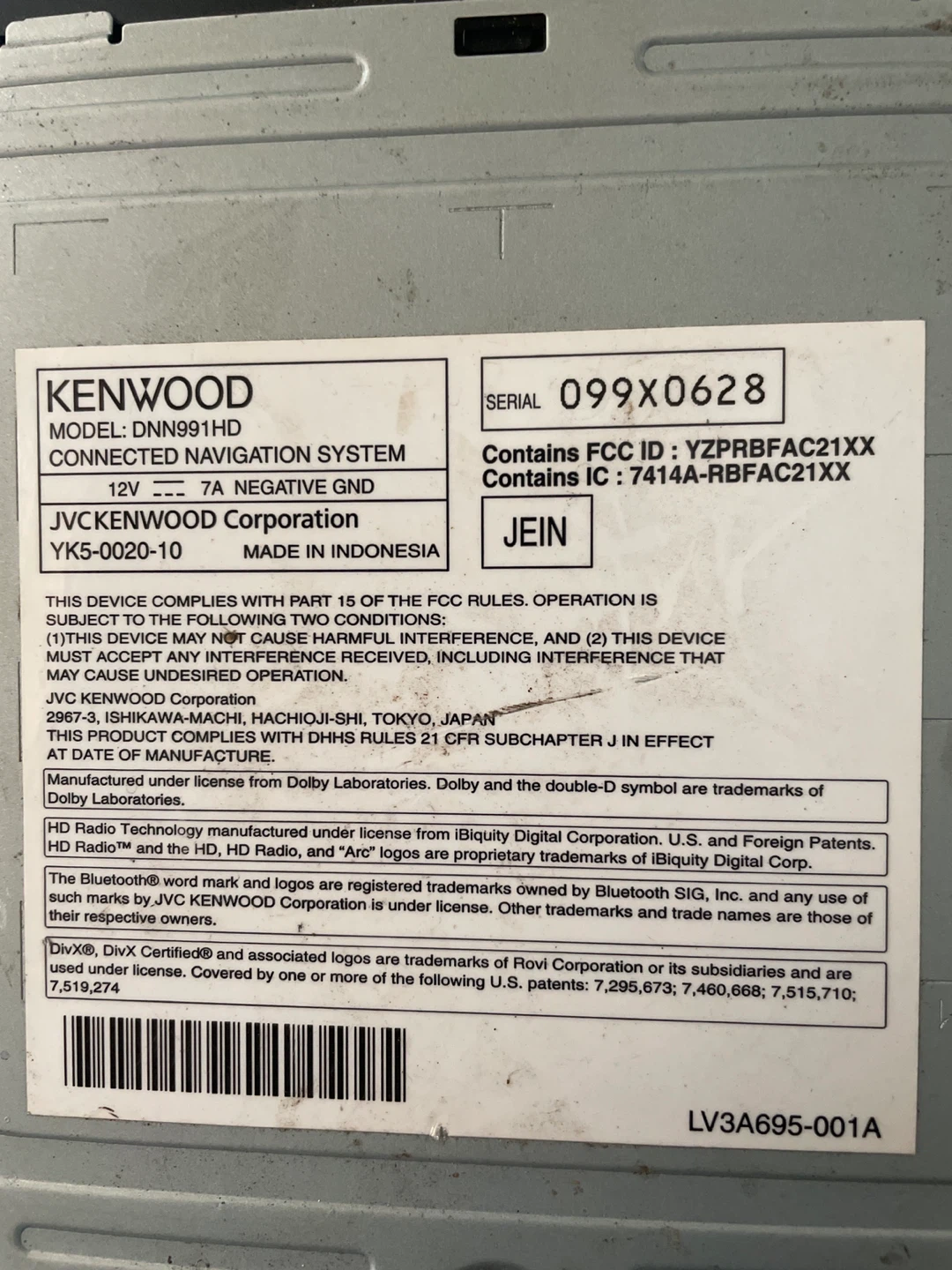 KENWOOD DNN991HD Connected Navigation System - photo 2