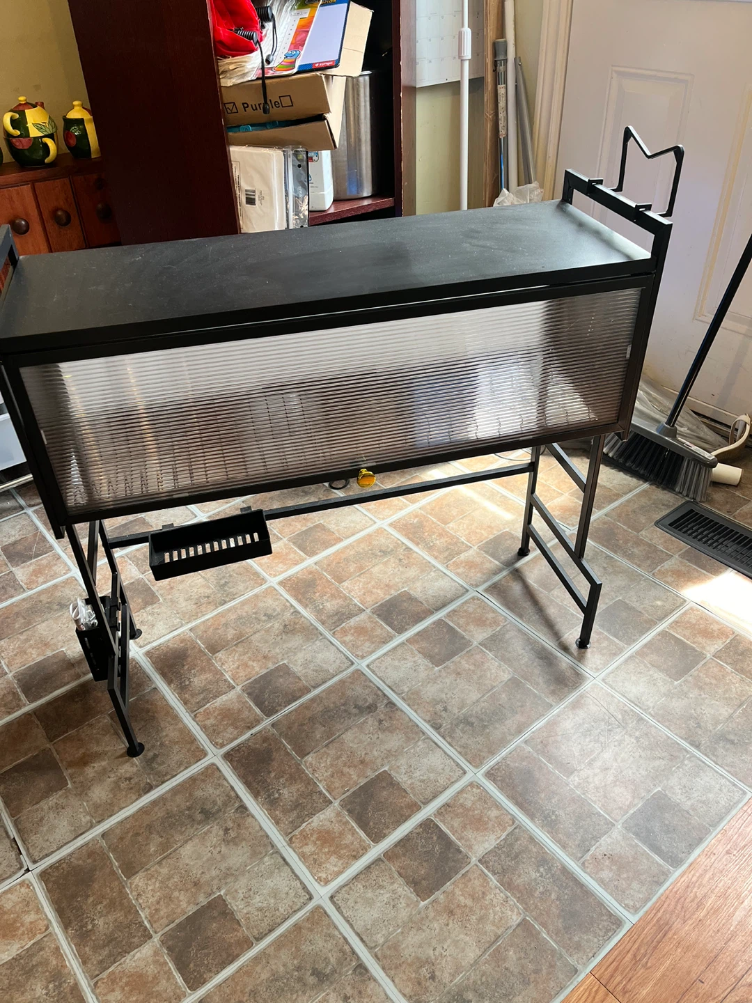 Black Metal Dish tray organizer