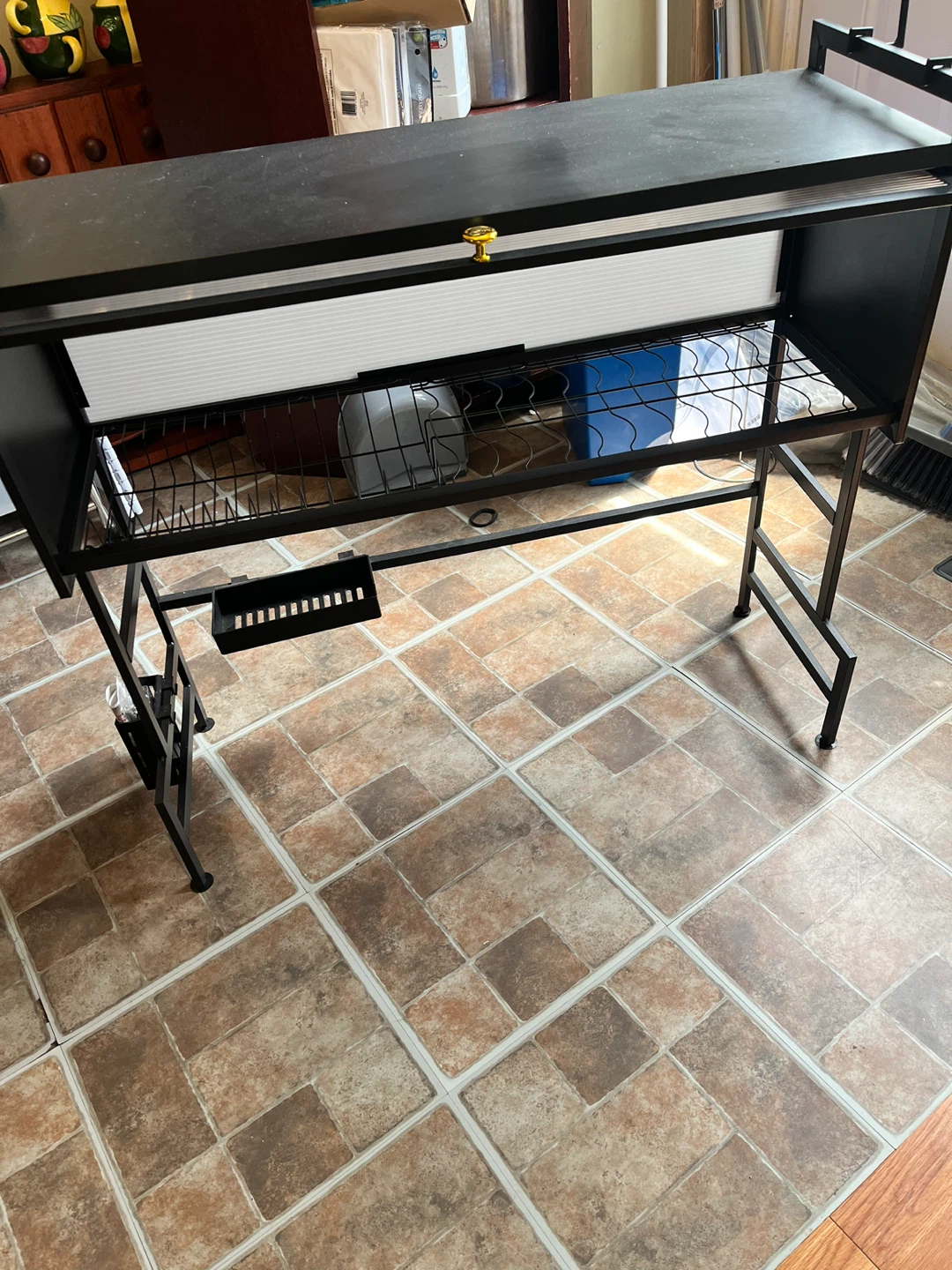 Black Metal Dish tray organizer - photo 2