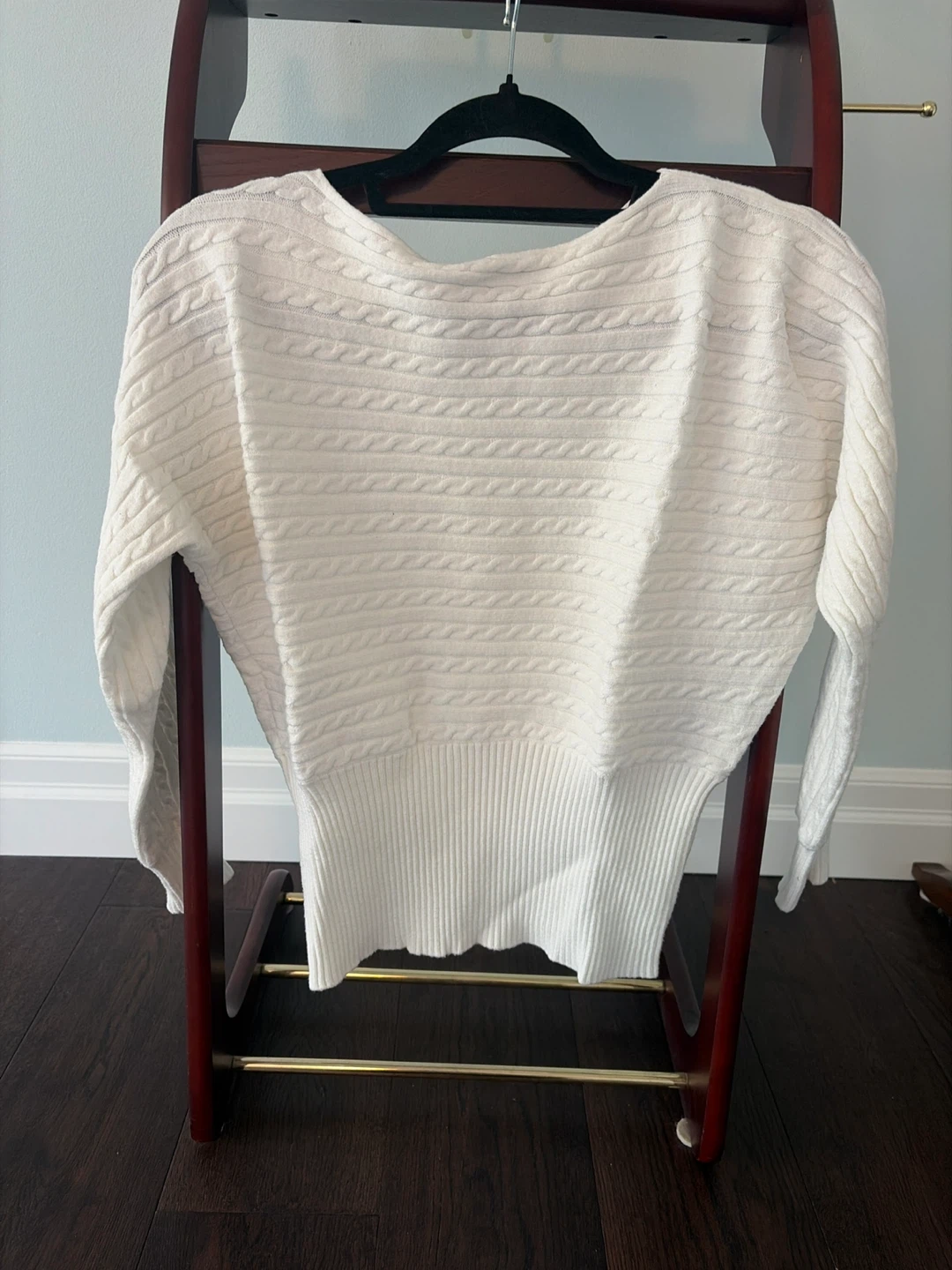 White Cable Knit Sweater