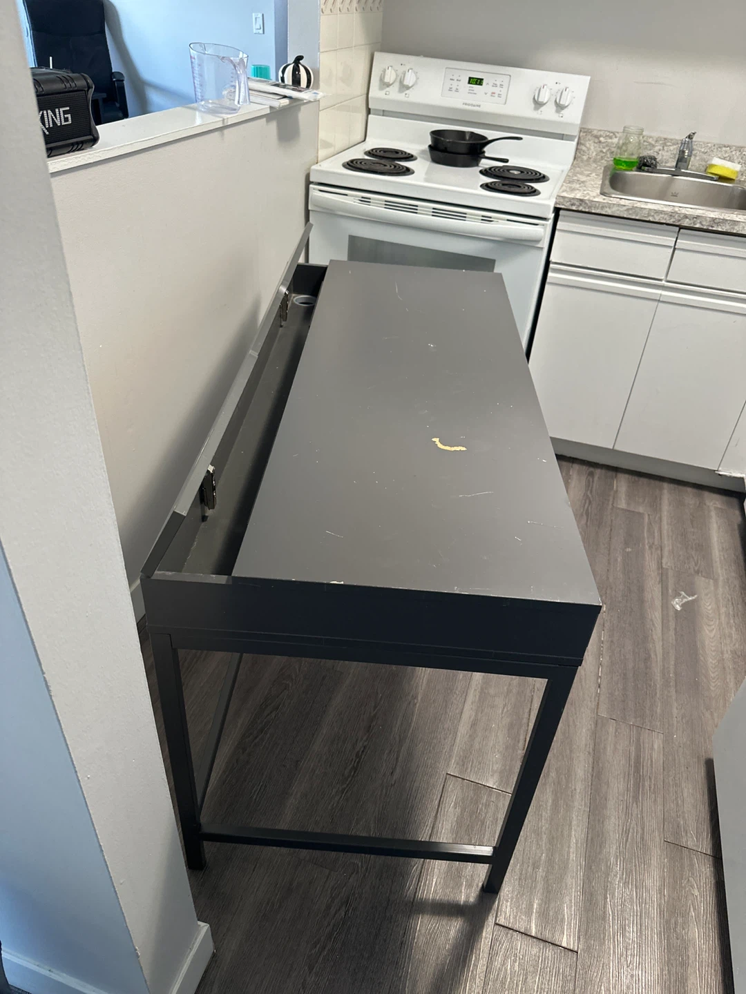 Grey Desk with Drawers - photo 2