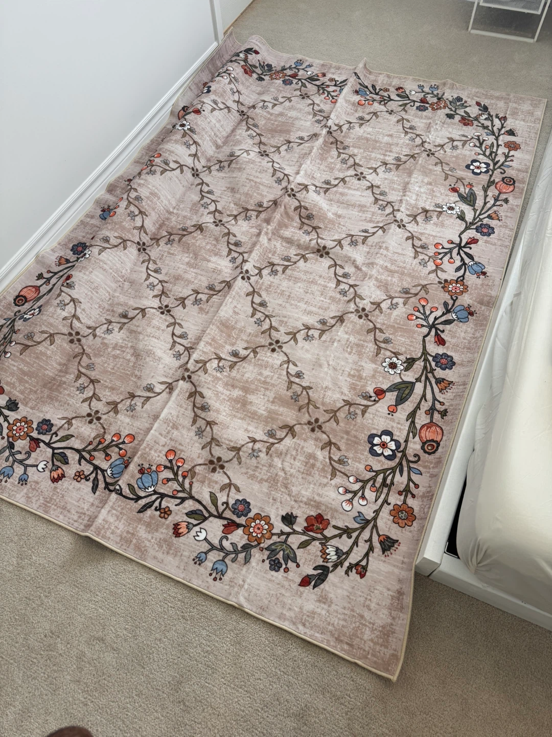 7’ x 5’ Floral Accent Area Rug