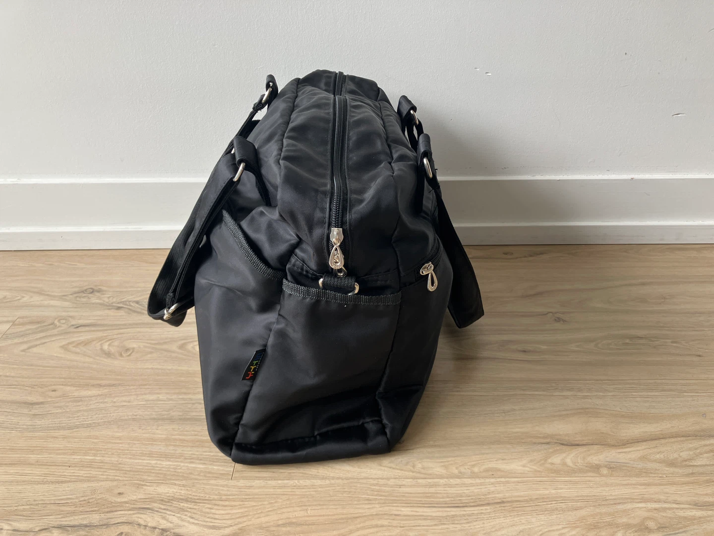 Black nylon travel tote bag - photo 3