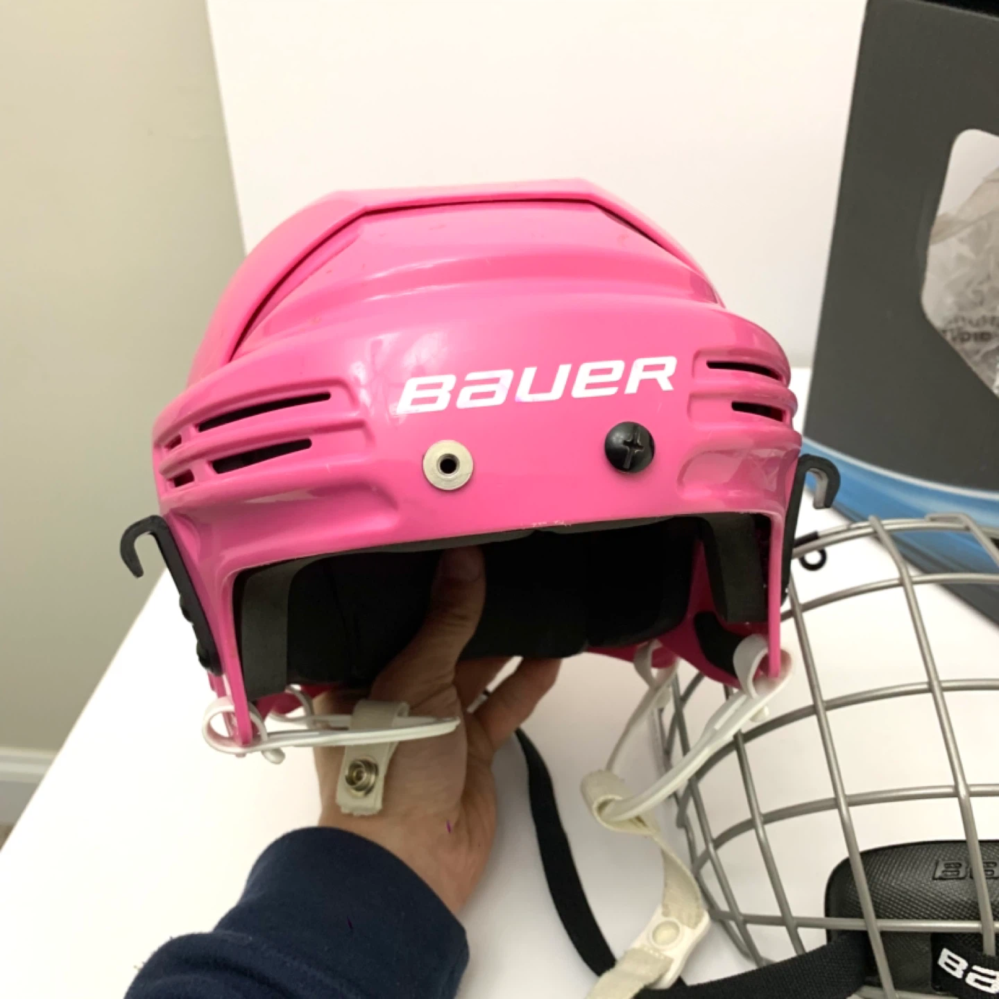 Hockey Helmet Bauer Youth Helmet Pink Cage Small 52-57cm - photo 2