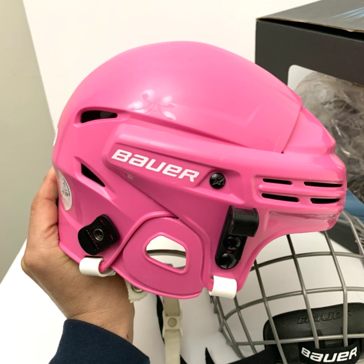 Hockey Helmet Bauer Youth Helmet Pink Cage Small 52-57cm - photo 3
