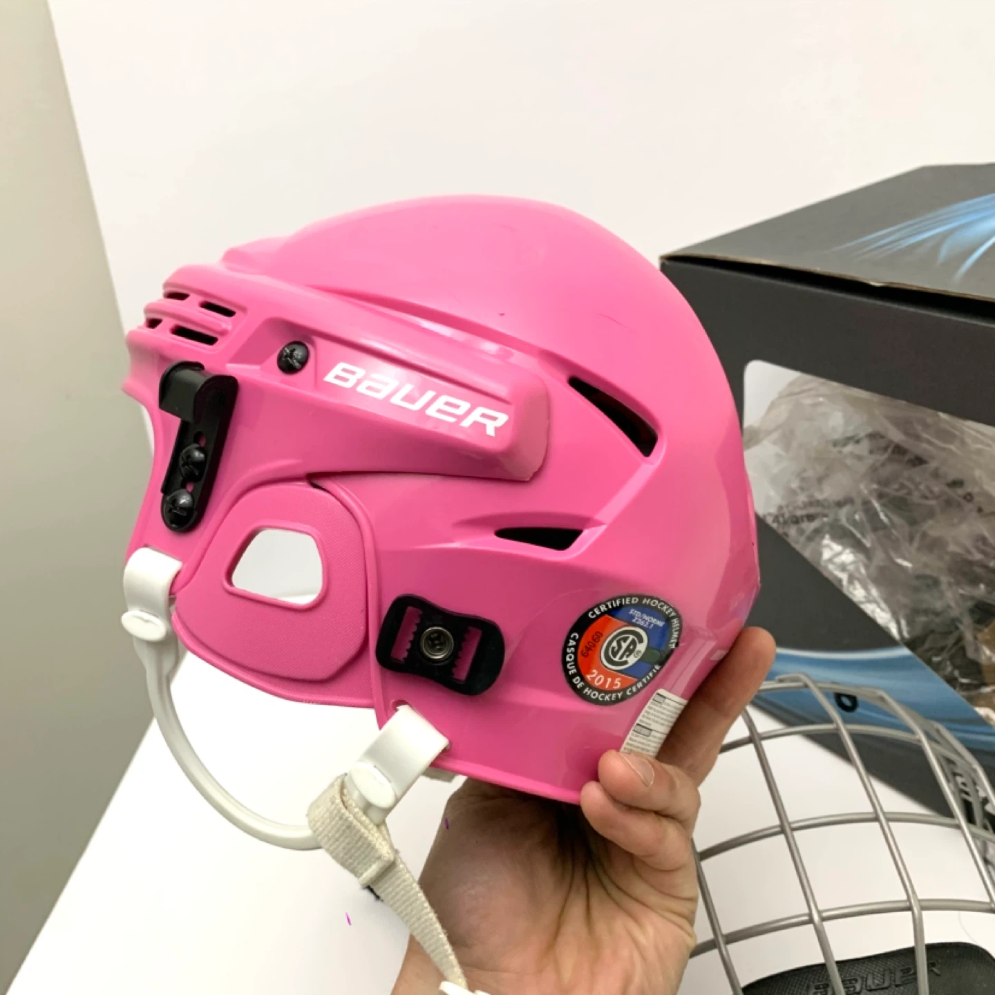 Hockey Helmet Bauer Youth Helmet Pink Cage Small 52-57cm - photo 5