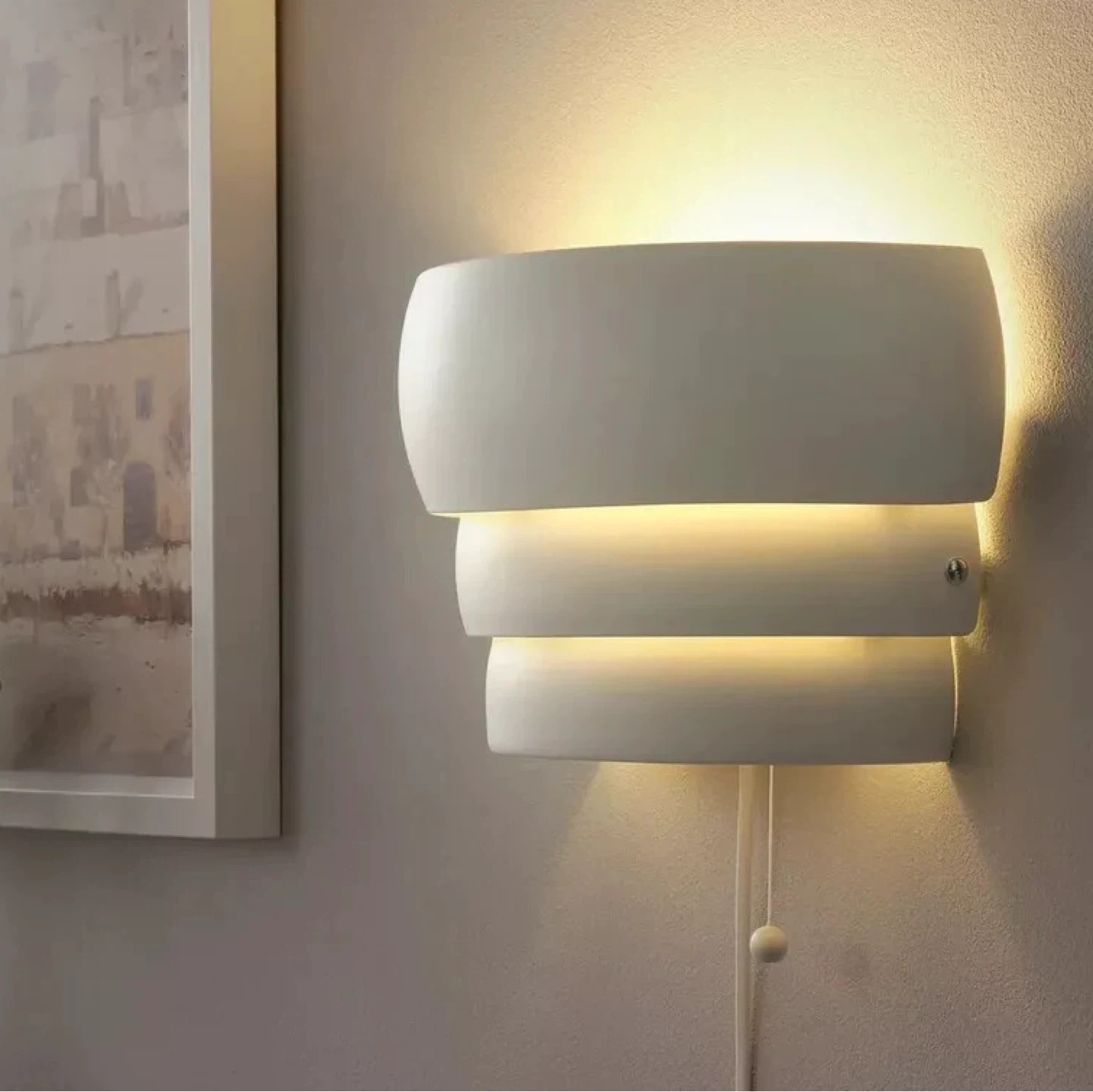 IKEA GRONPLYM Plug In Wall Sconce + LED Bulb (Discontinued)