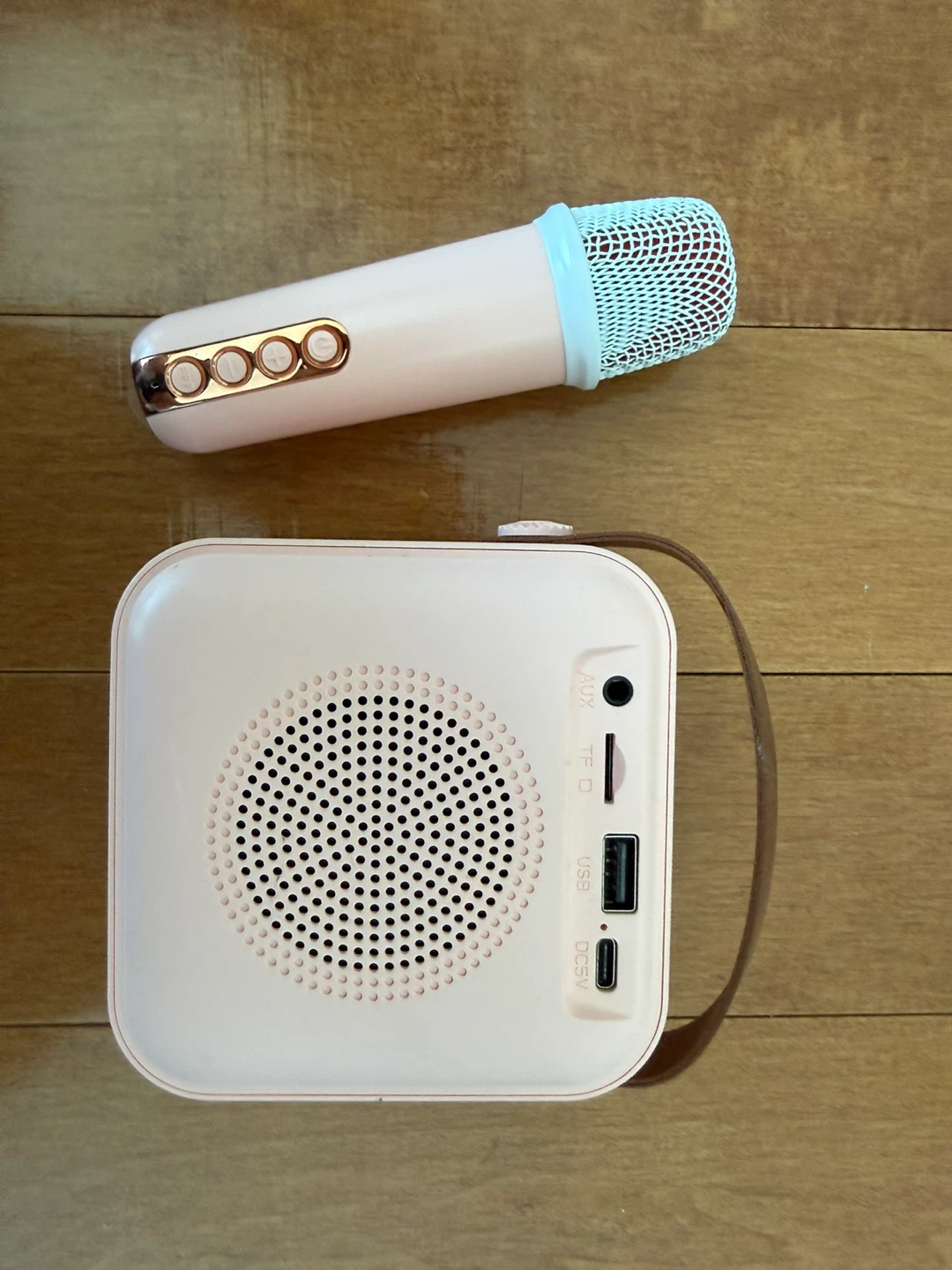 Pink Portable Karaoke Speaker with Microphone - photo 2