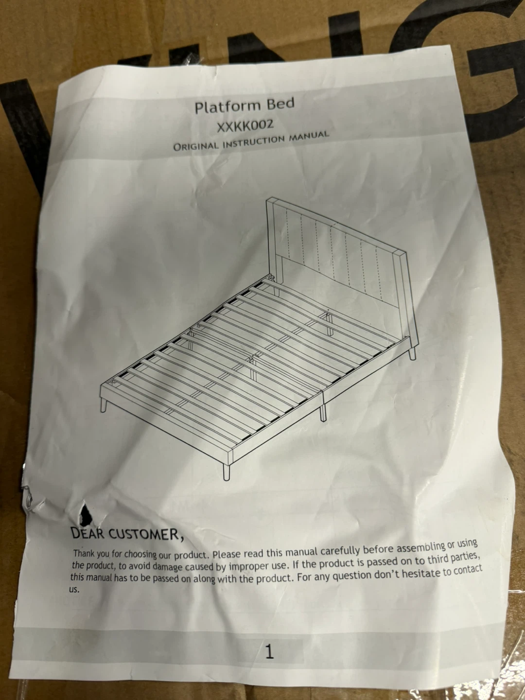Full Size Platform Bed Frame - Navy Blue Velvet - photo 4