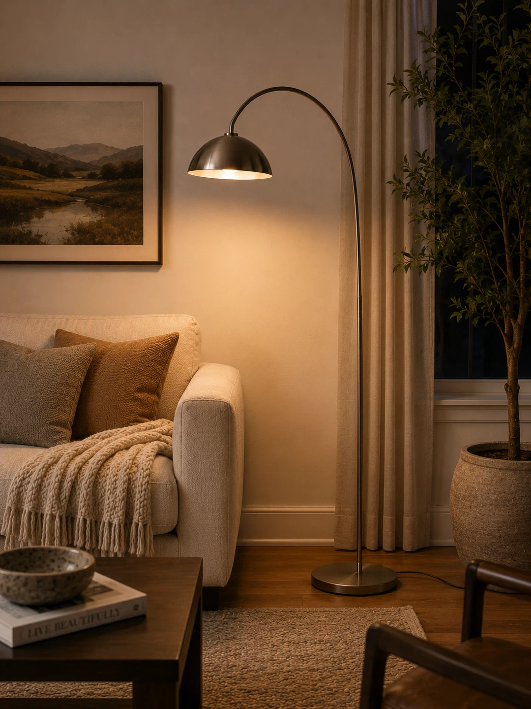 Vintage MCM Modern Arc Floor Lamp