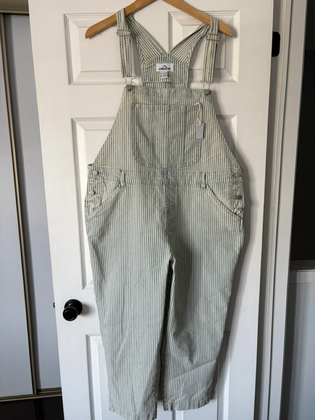 Jordache Striped Overalls XL