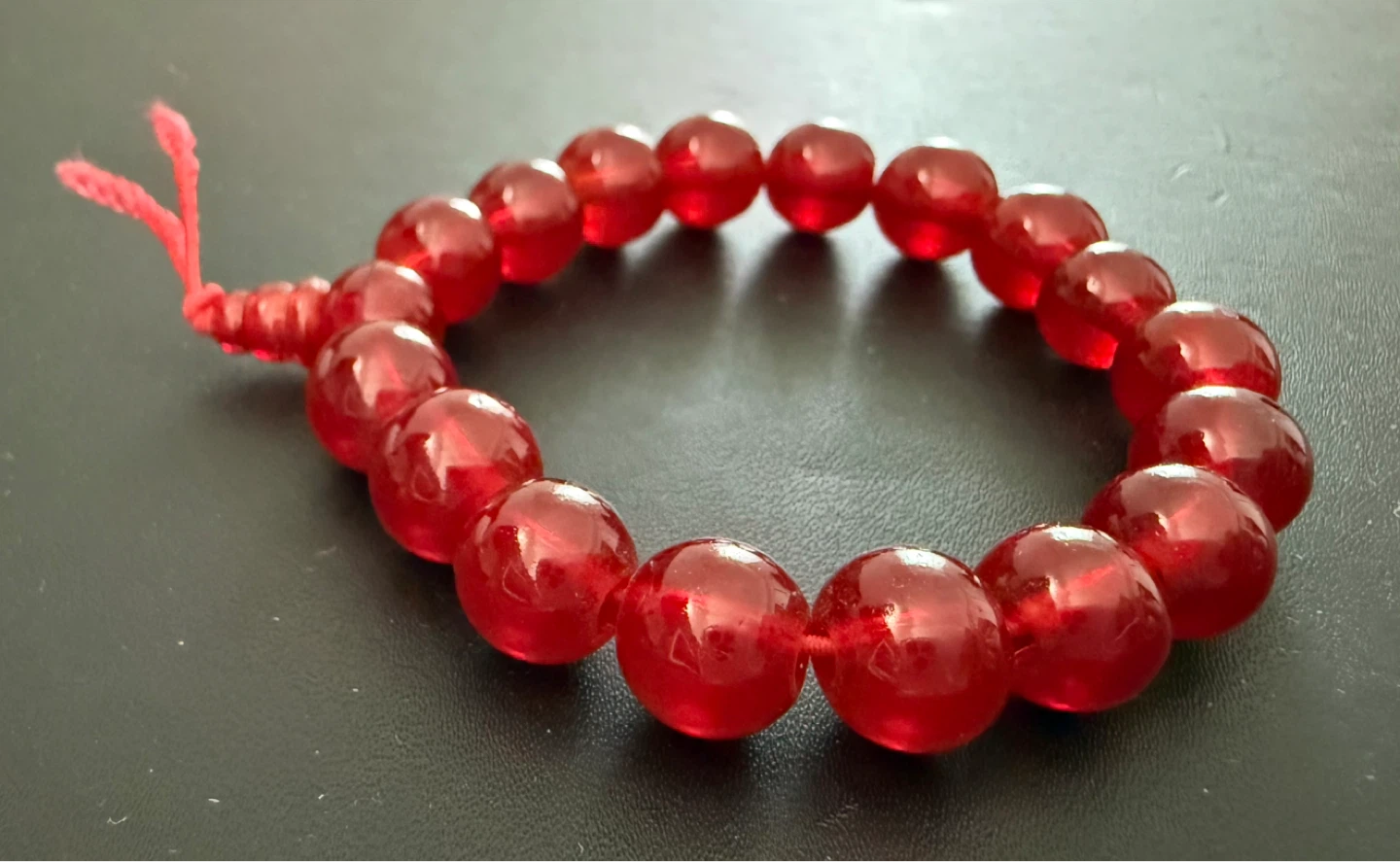 Red Beaded Bracelet - photo 2