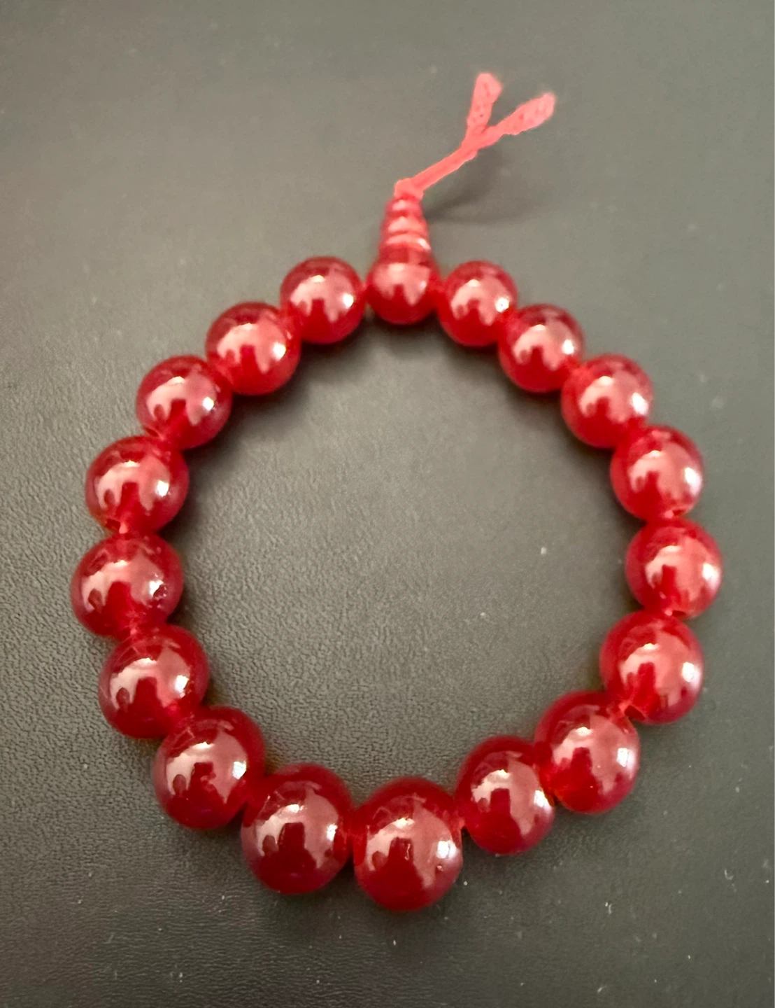 Red Beaded Bracelet