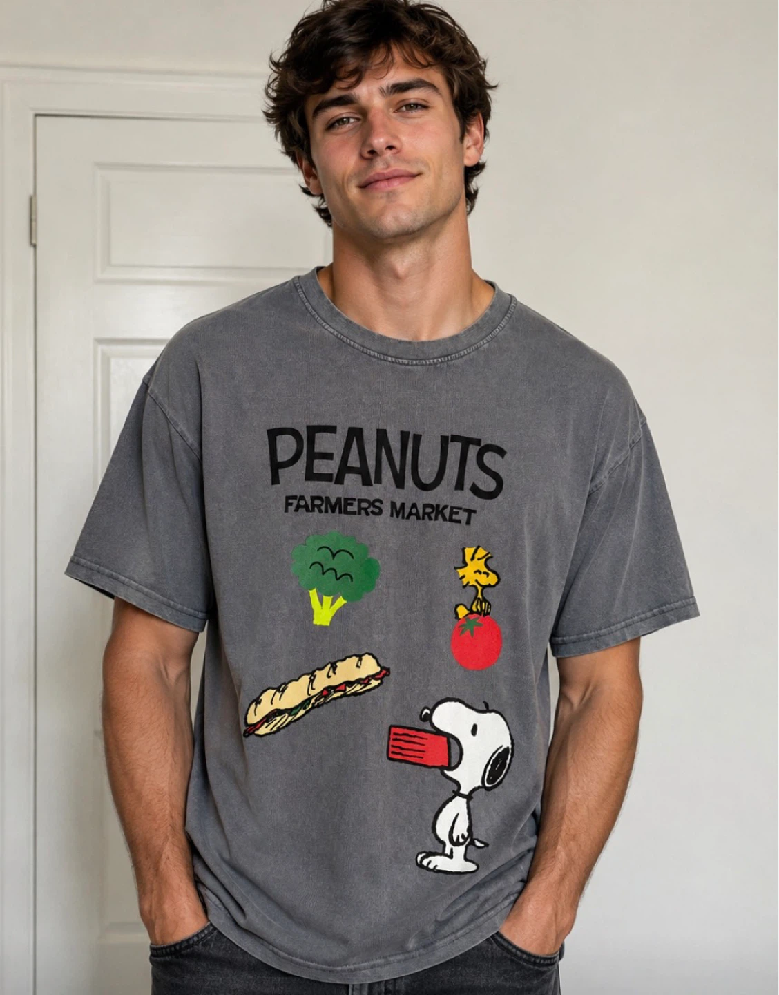 Peanuts Farmers Market Graphic T-Shirt XL/TG