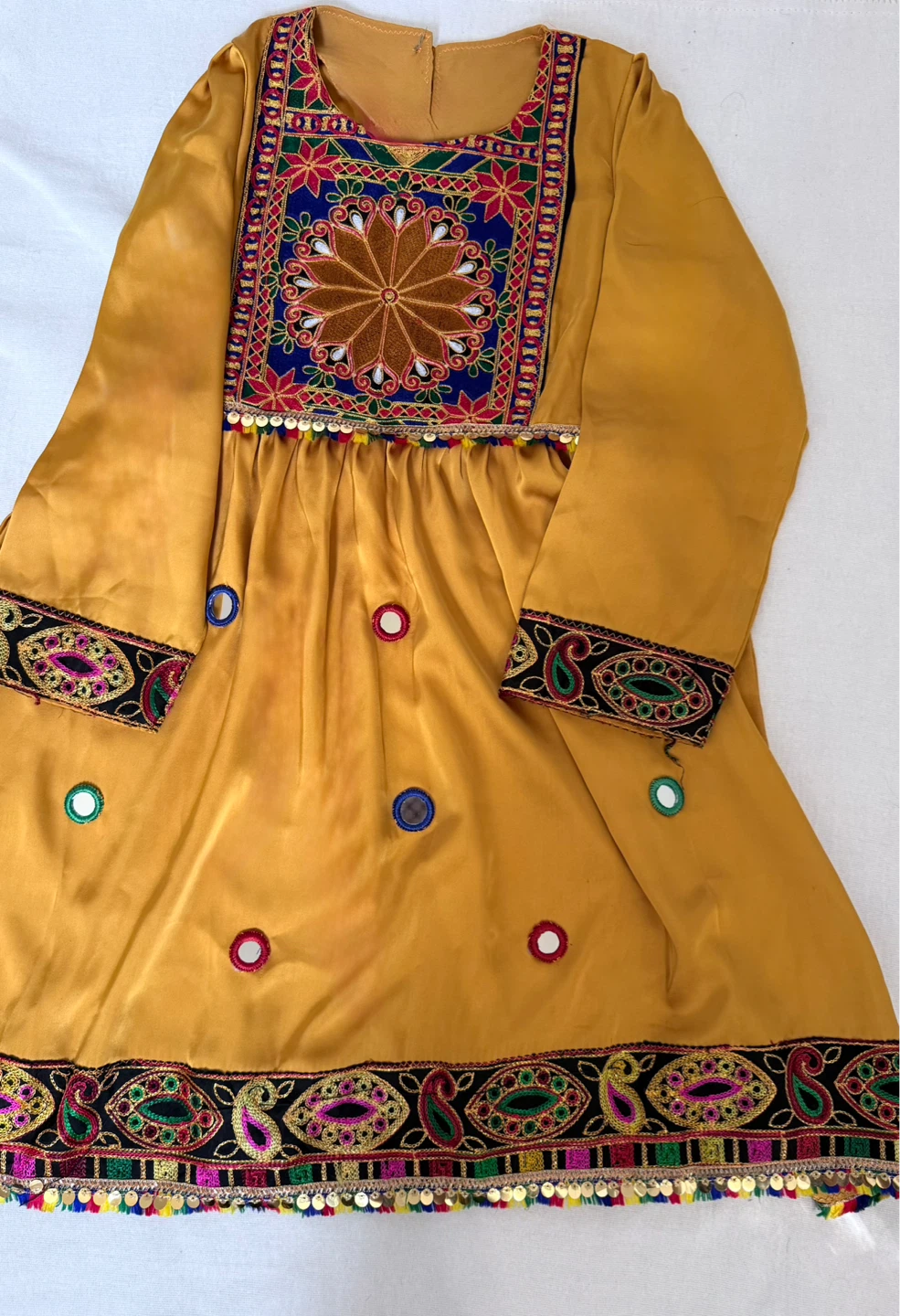 Embroidered Afghan Dress and Pants Set - photo 2
