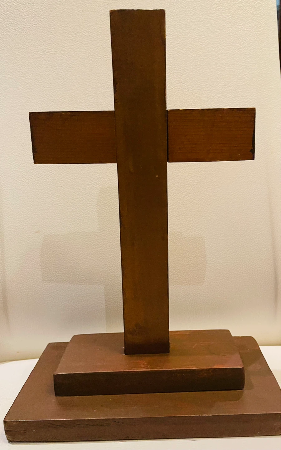 Wooden Tabletop Crucifix with Jesus Figure - photo 5