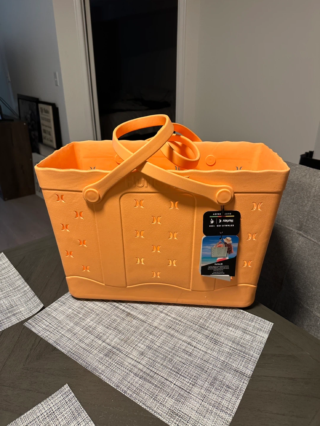 Hurley Orange Beach Tote Bag