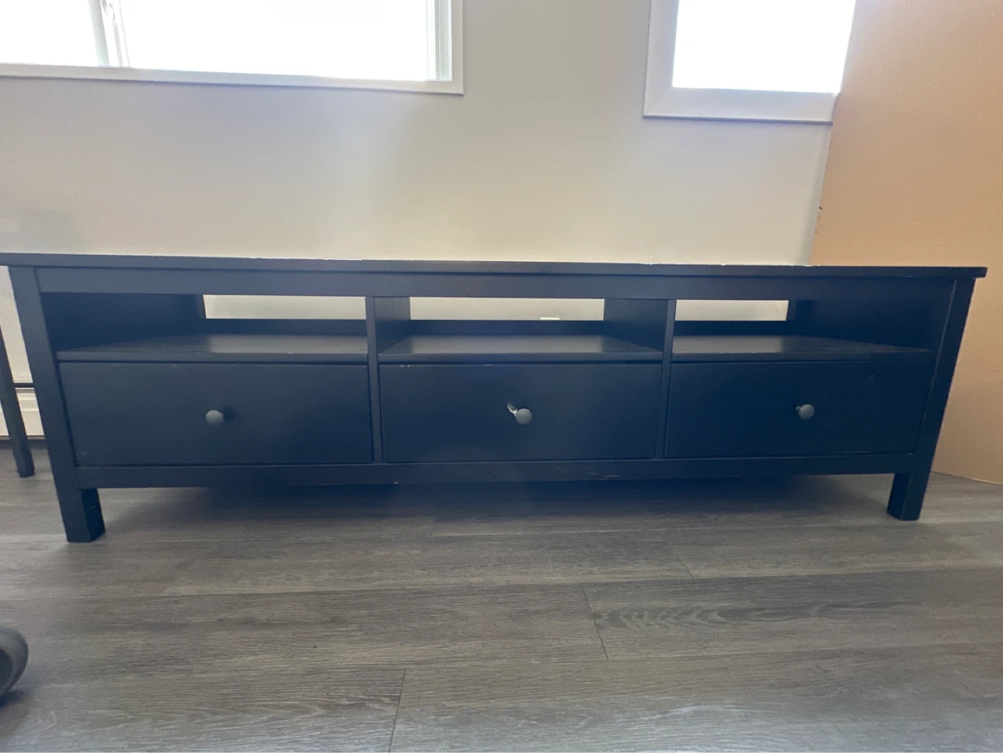 Black TV Stand with Drawers - photo 3