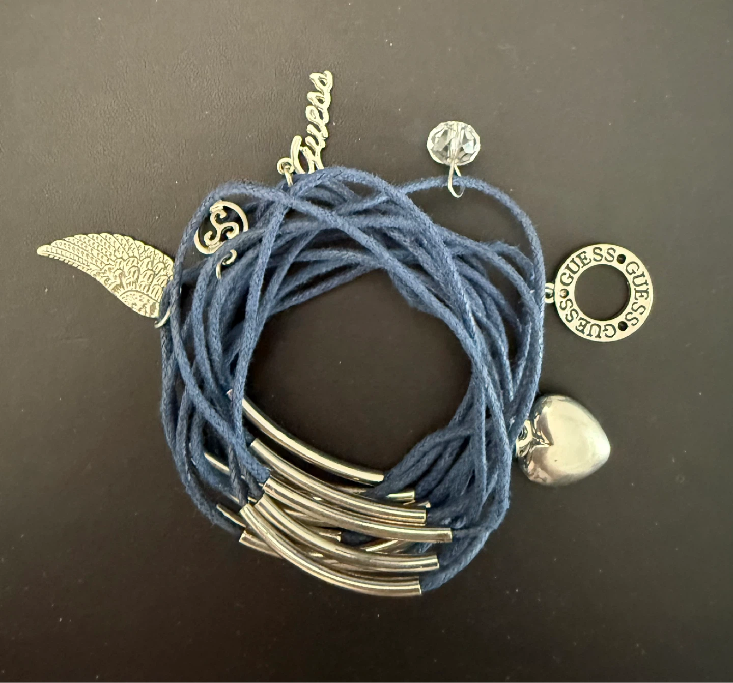 Guess Blue Cord Bracelet with Charms - photo 2
