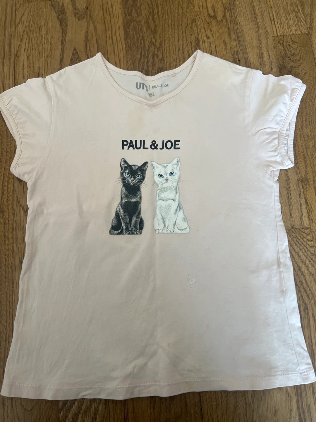 Uniqlo UT Paul & Joe Graphic T-Shirt Pink Cats Size 3-4