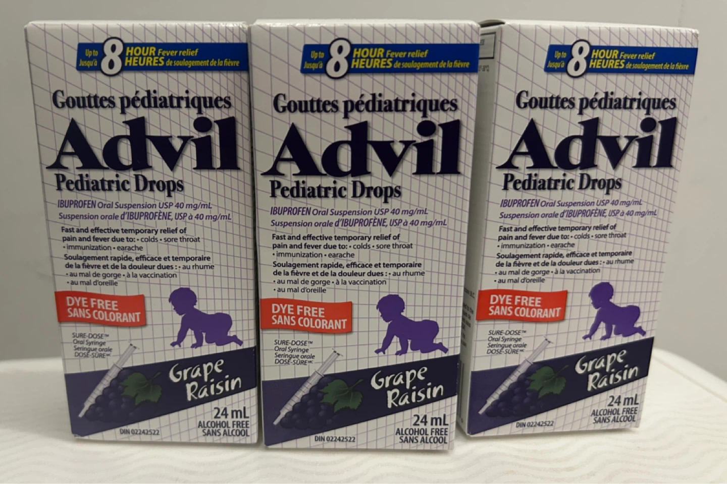 Advil Pediatric Grape Drops - 24 ml (3 Pack)