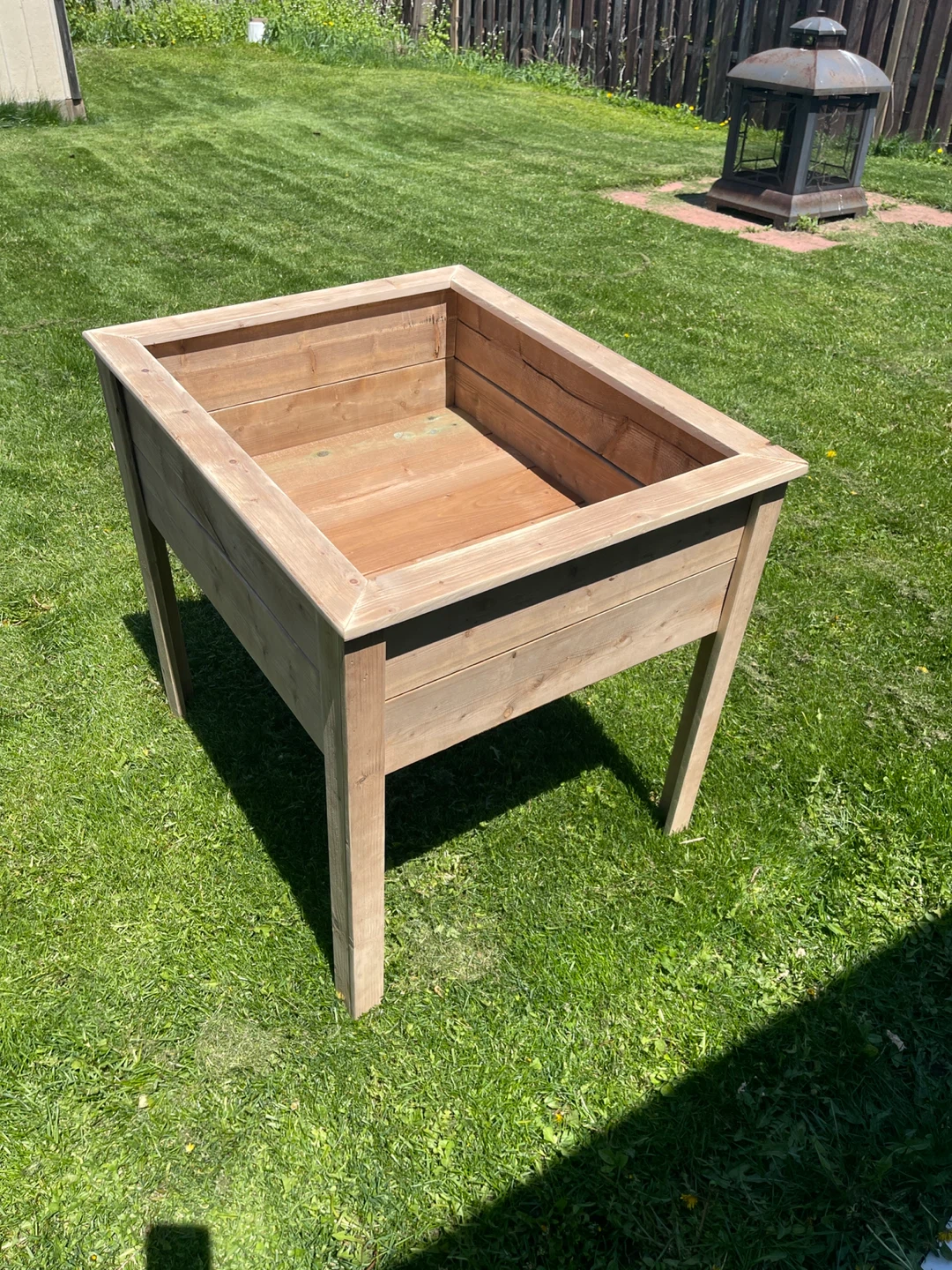 Raised Wooden Planter Box