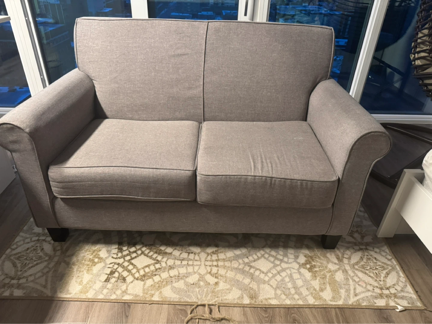 Grey Loveseat Sofa - photo 3