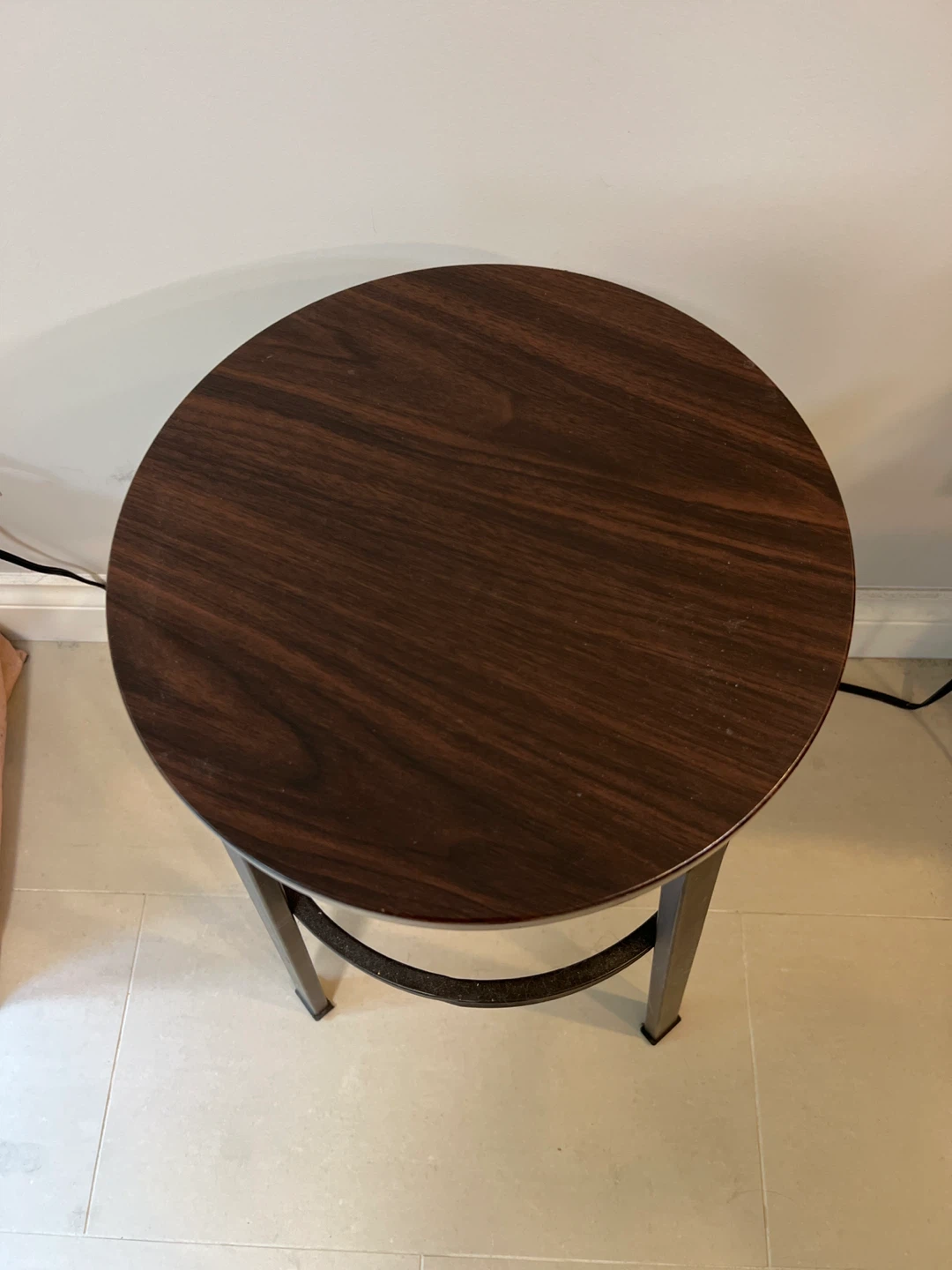 Adjustable Swivel Bar Stool - Dark Wood and Black Metal - photo 2