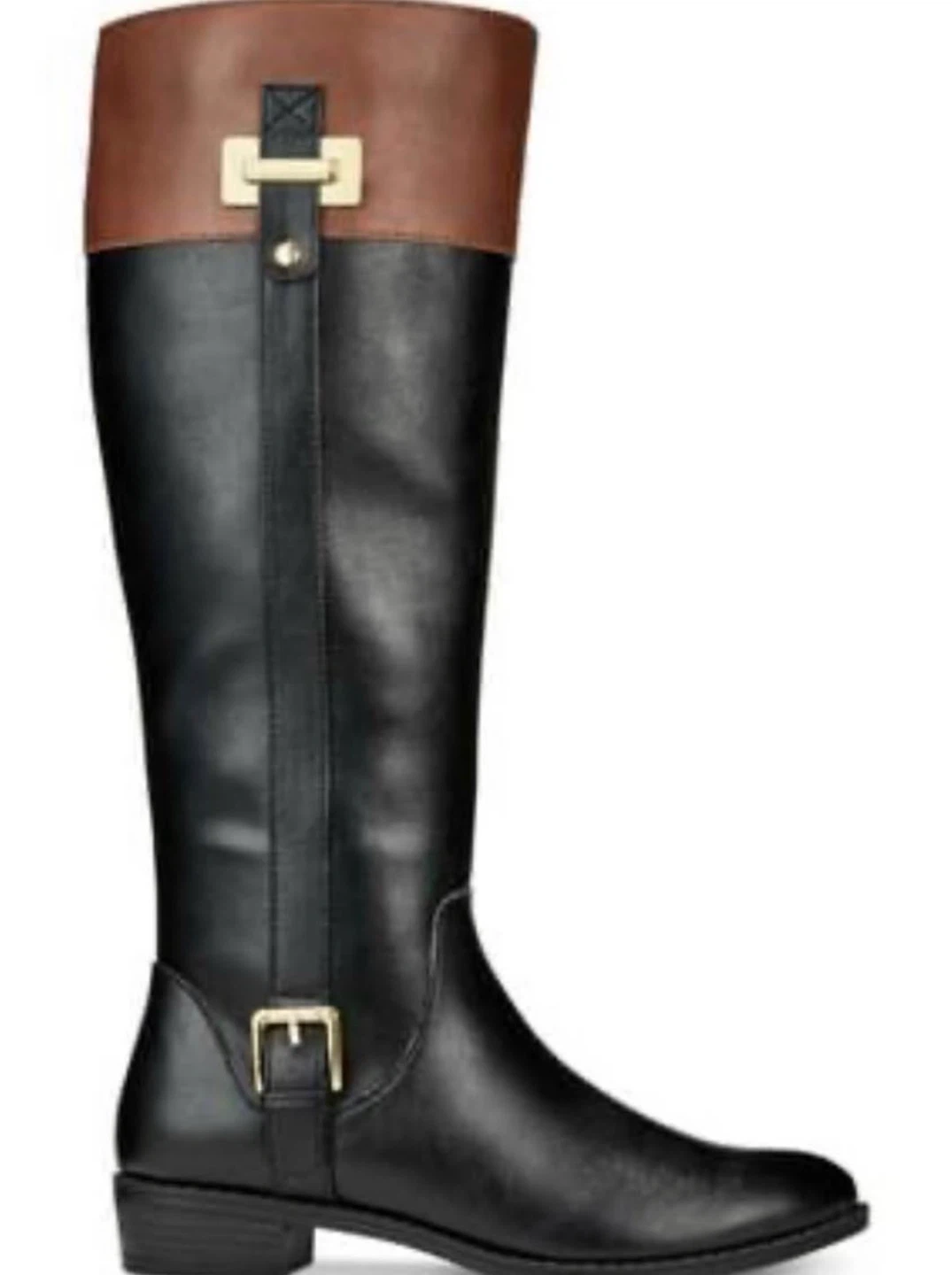 Karen Scott Black & Brown Knee-High Riding Boots - photo 2