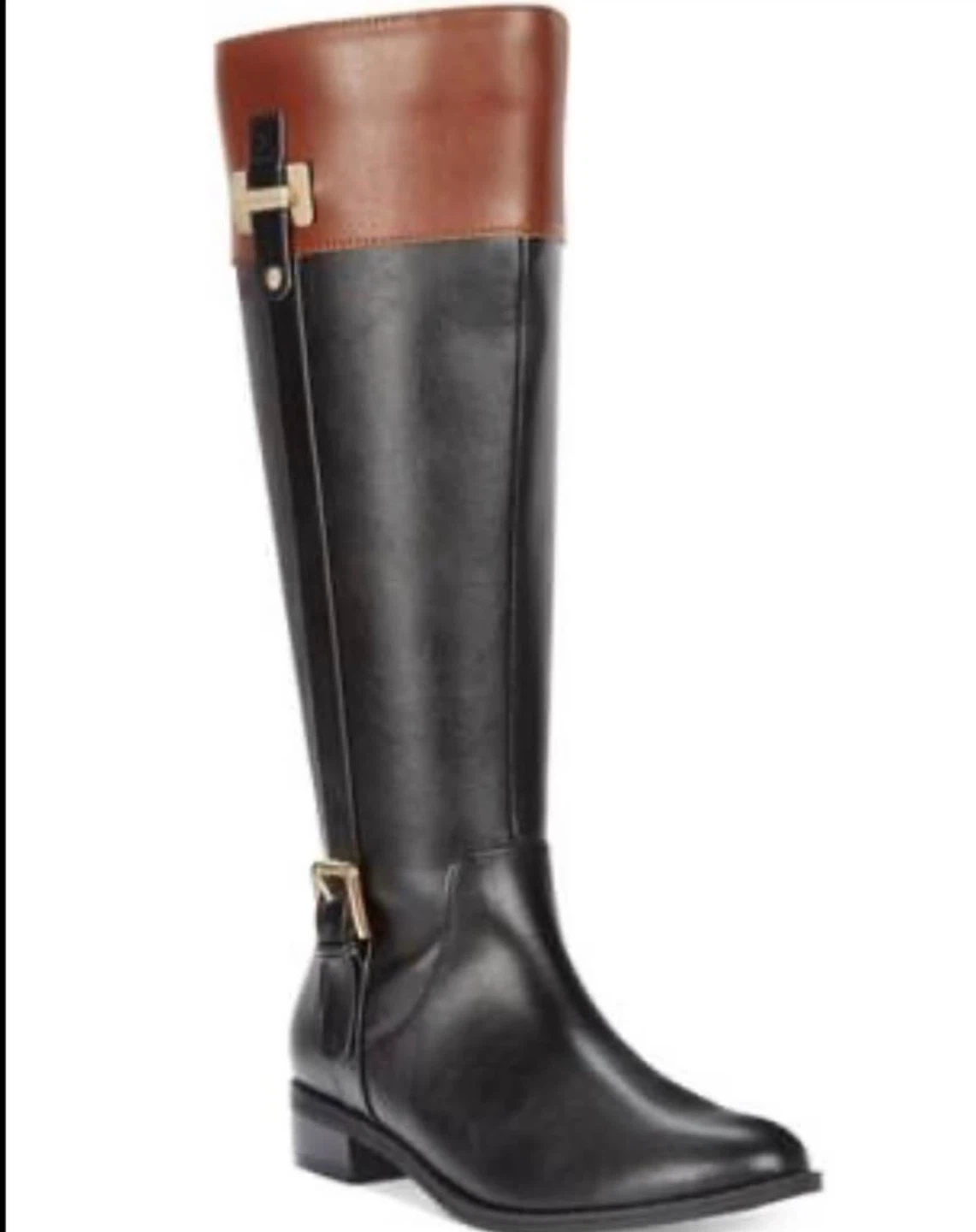 Karen Scott Black & Brown Knee-High Riding Boots