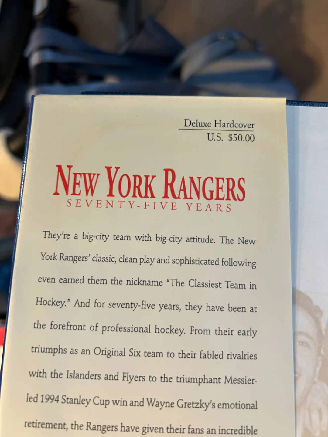 New York Rangers 75th Anniversary Hardcover Book - photo 2