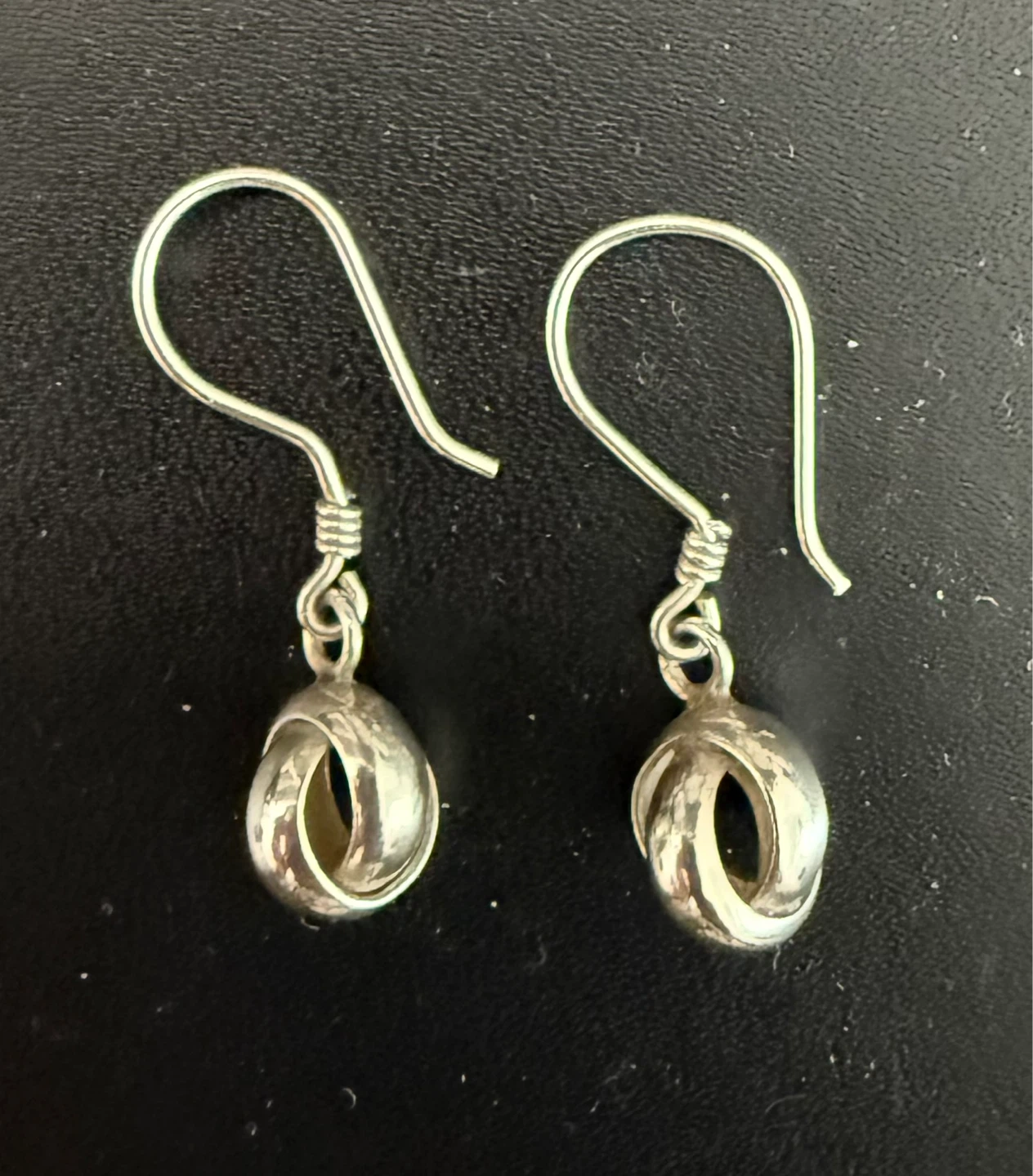 Sterling Silver Knot Dangle Earrings