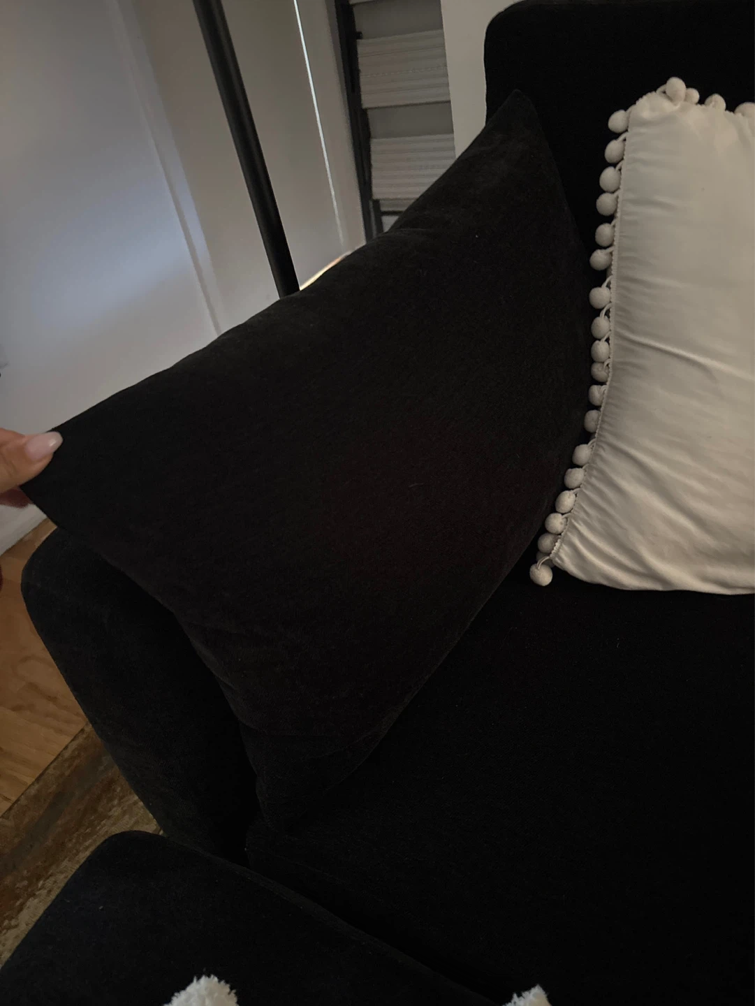 Black Couch & Rug for sale - photo 4
