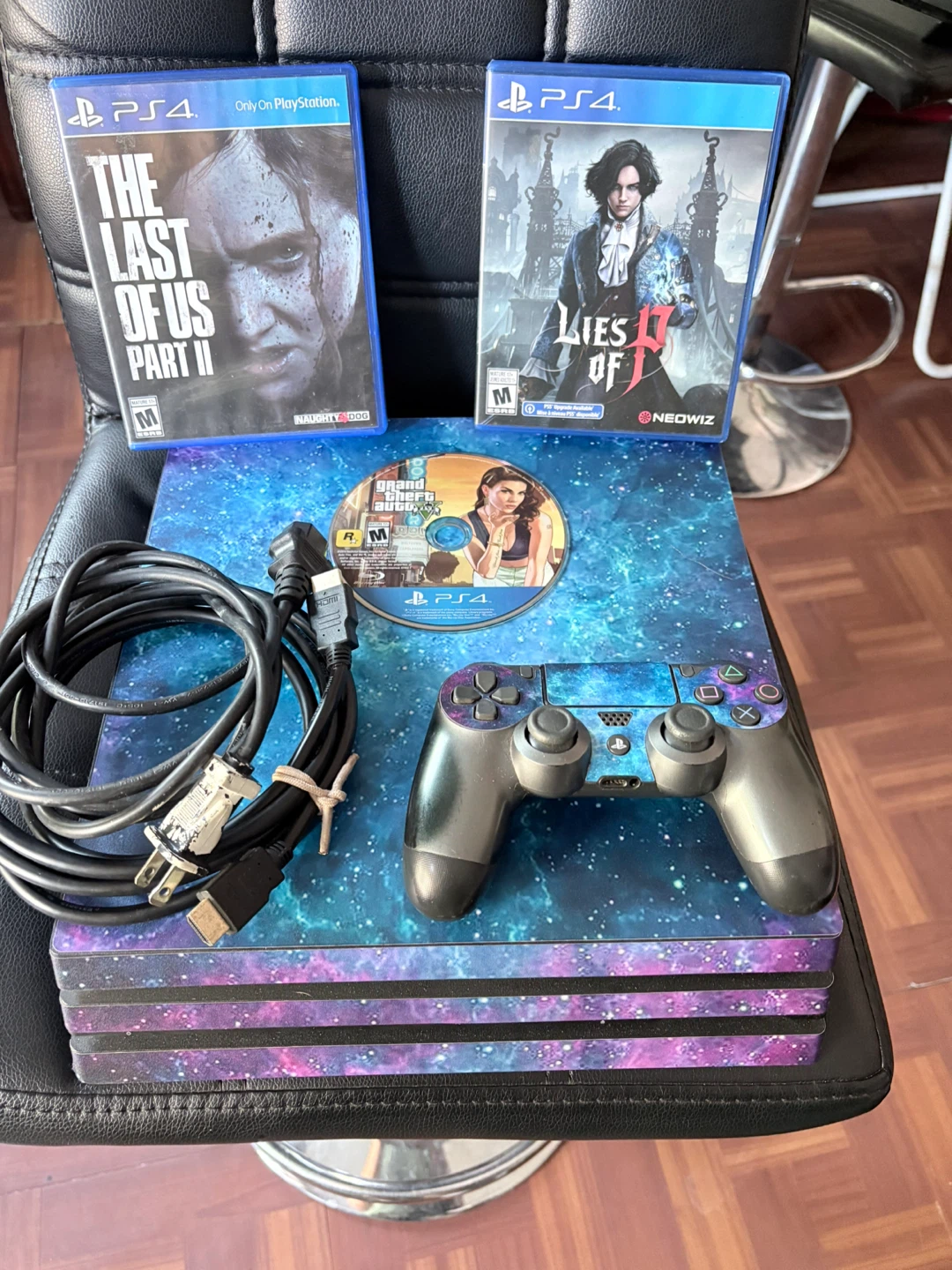 Custom Galaxy PS4 Pro Console Bundle with Games