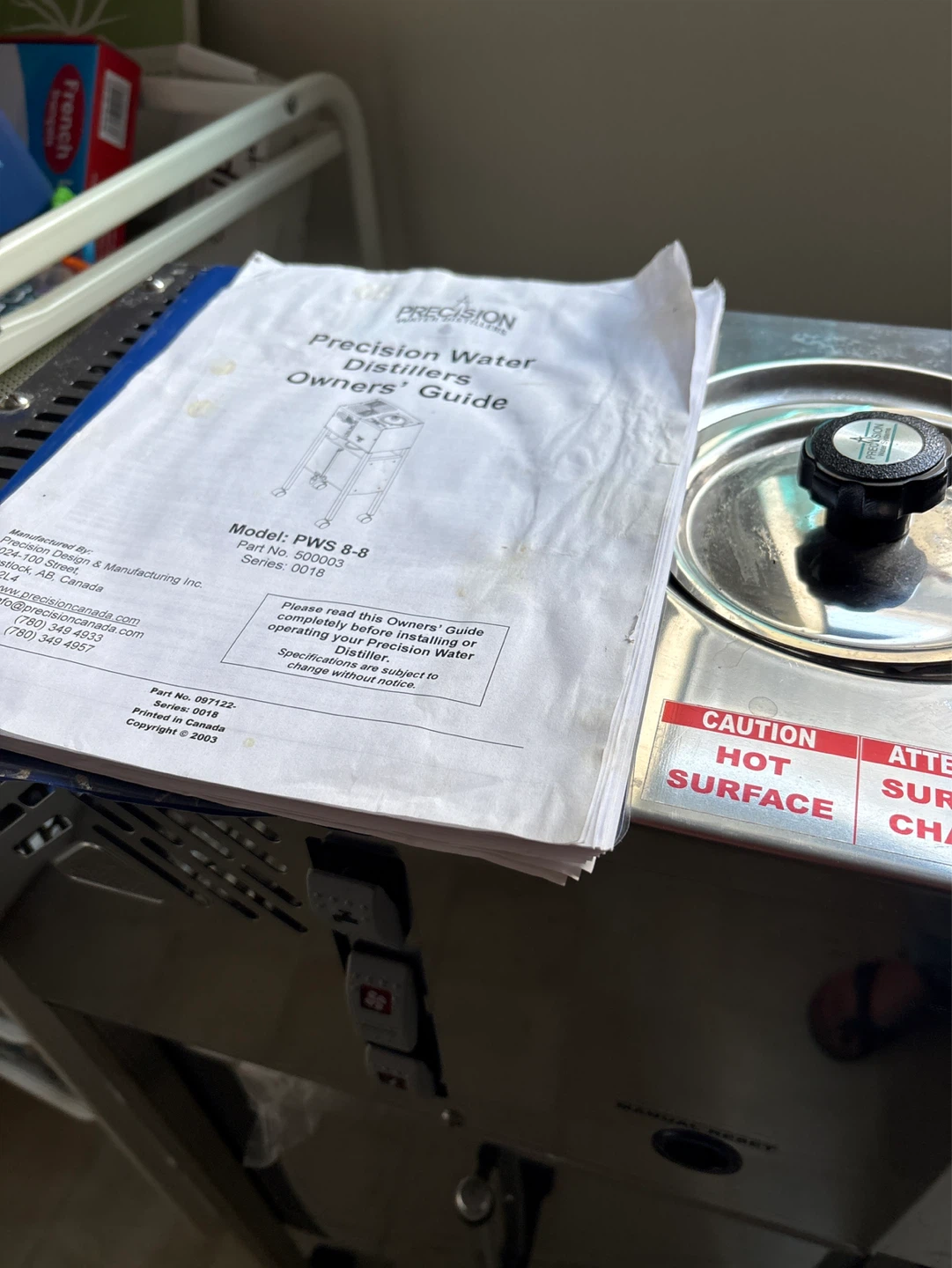 Precision Water Distillers PWS 8-8 Owners Guide