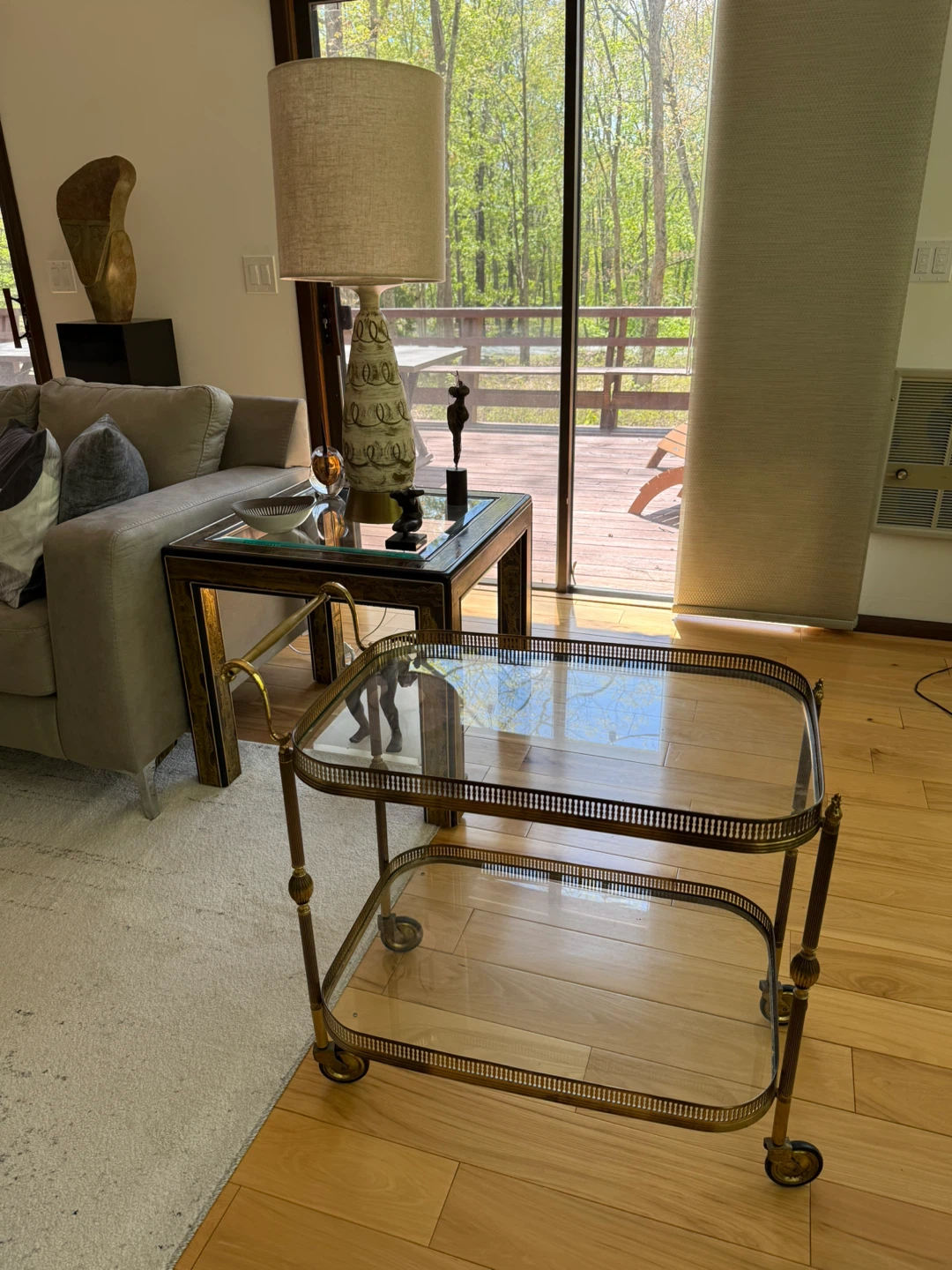 Vintage Brass & Glass Bar Cart - photo 4